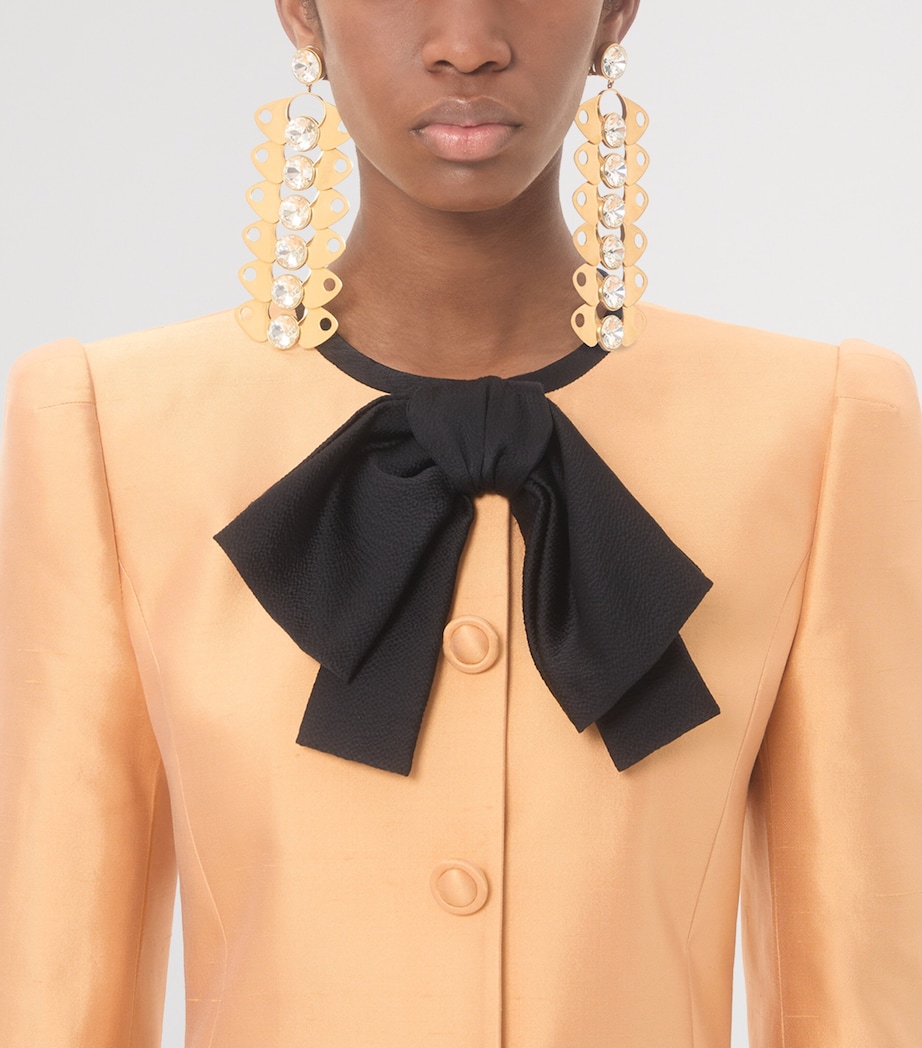 Valentino Womens Silk Bow-Tie Jacket Image 7