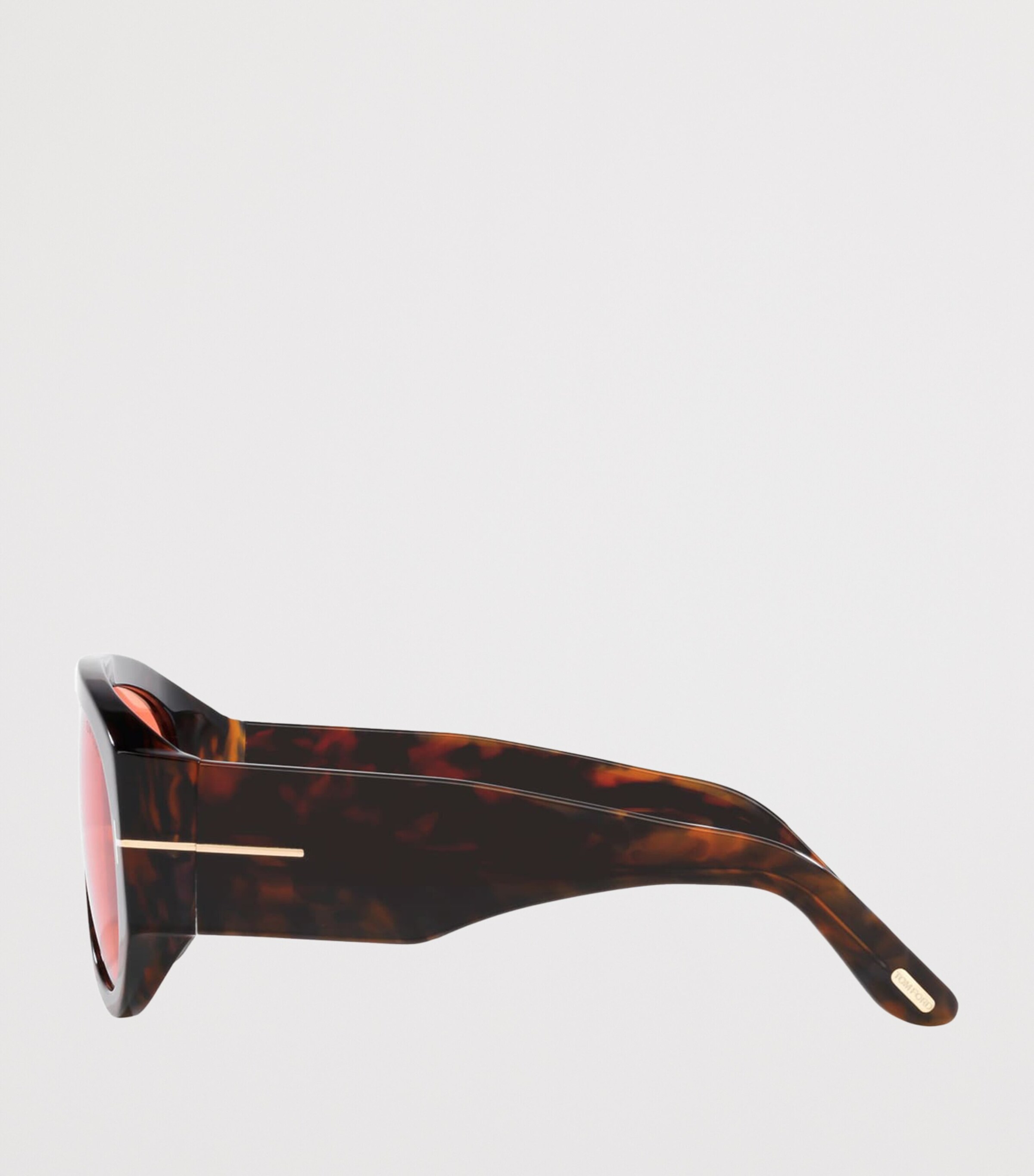 TOM FORD Tortoiseshell Bronson Aviator Sunglasses Image 3