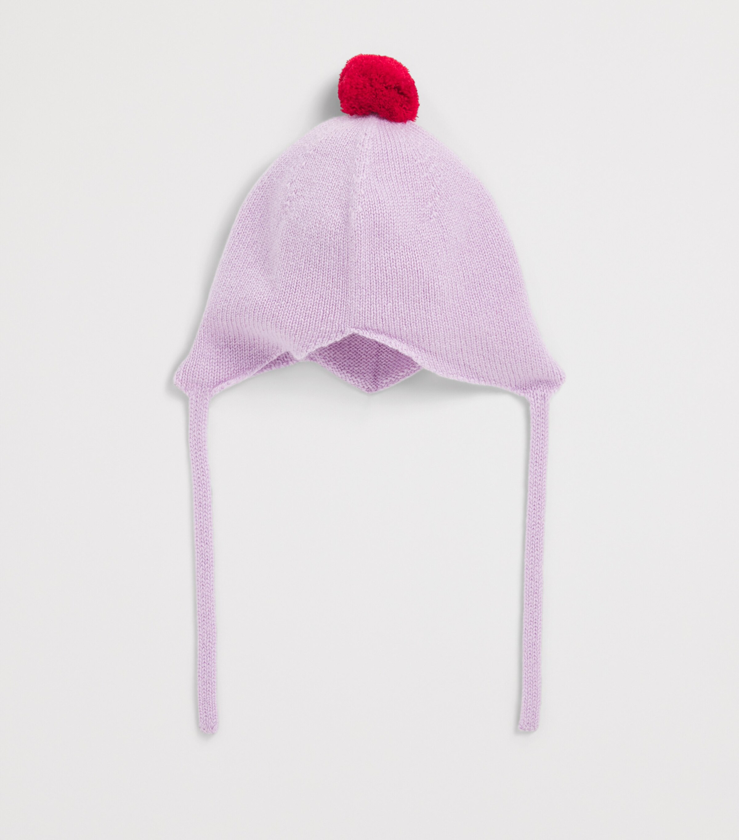 Rosie Sugden Cashmere Pom-Pom Bonnet (0-24 Months) Lupin/chianti Image 2