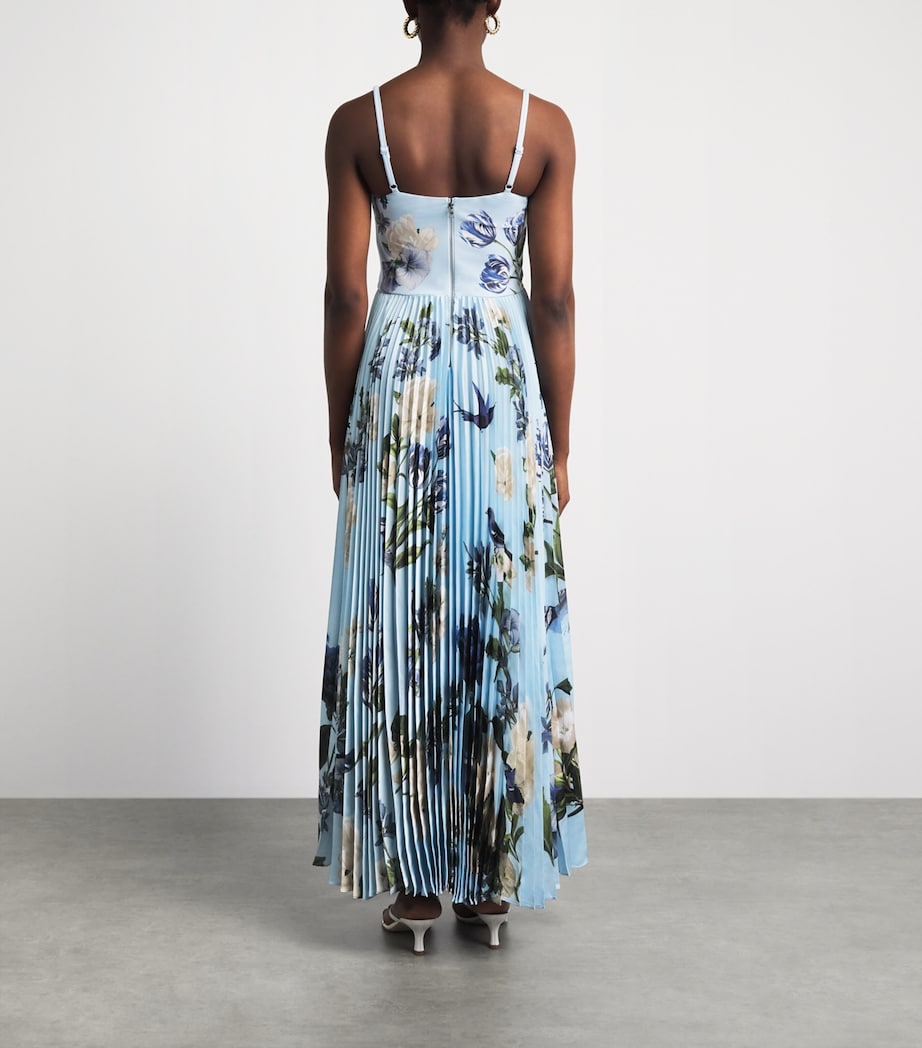 Alice+Olivia Womens Pleated Carolyn Maxi Dress Fly Away Image 4