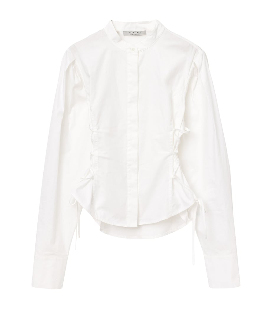 Organic Cotton Lace-Up Evanna Shirt OPTIC WHITE Image 1