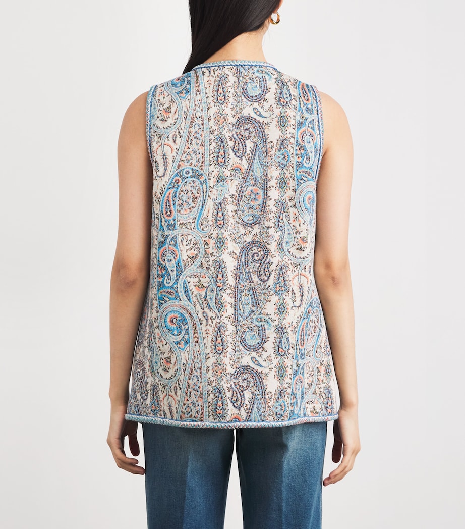 Paisley Single-Breasted Waistcoat S9880 Image 4
