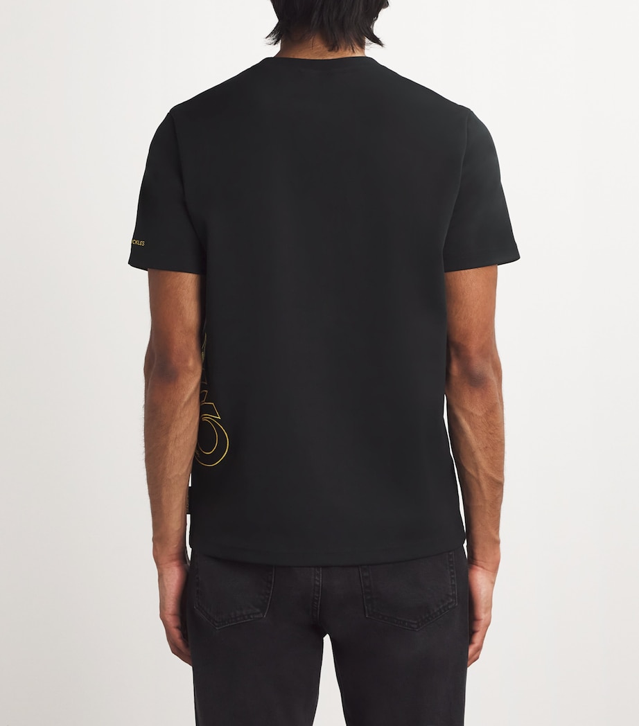 Moose Knuckles Mens Snake Logo Print T-Shirt Black Image 4