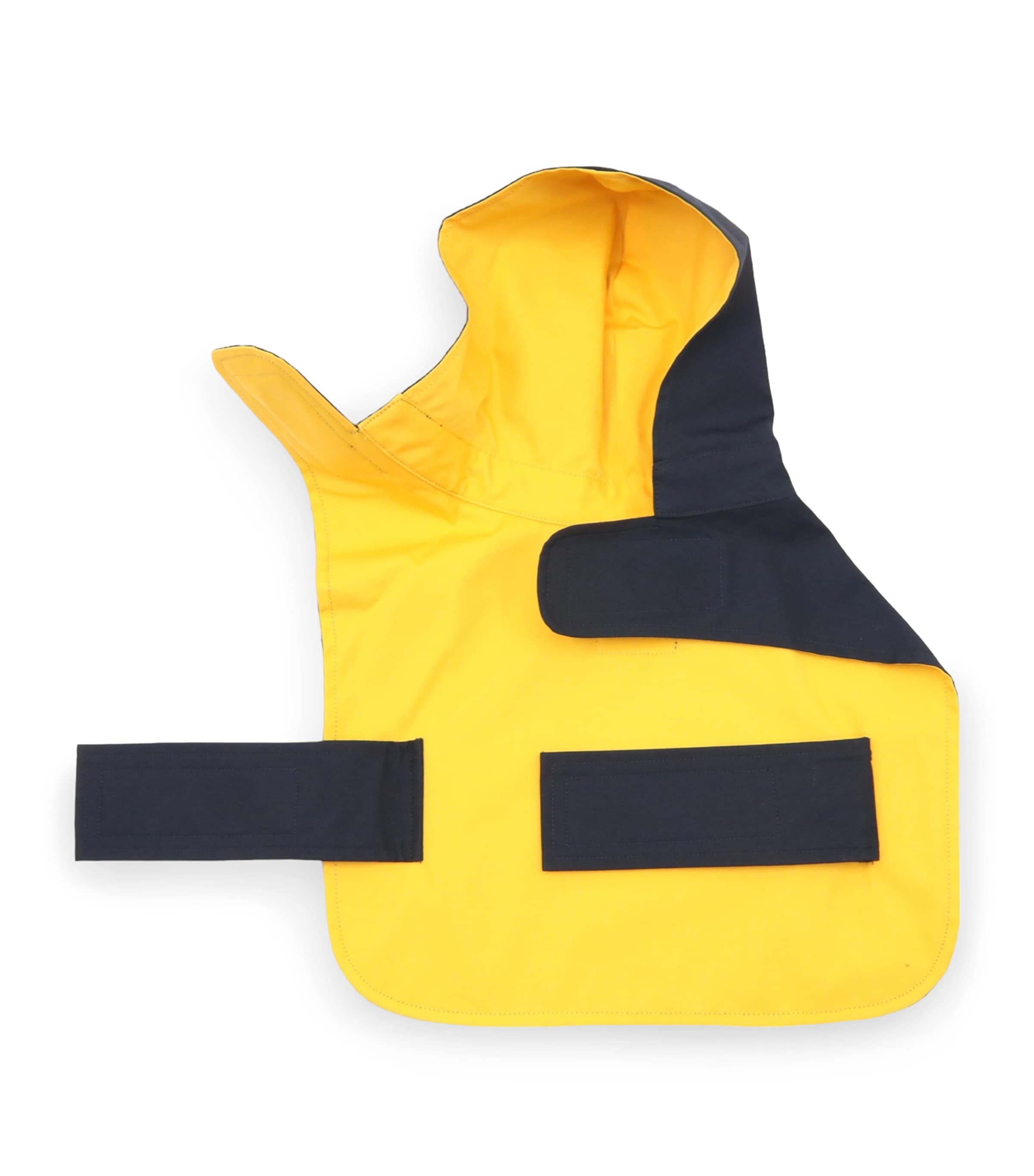 Canvas Hooded Polo Dog Raincoat (M) NAVY/GOLD BUGLE Image 8