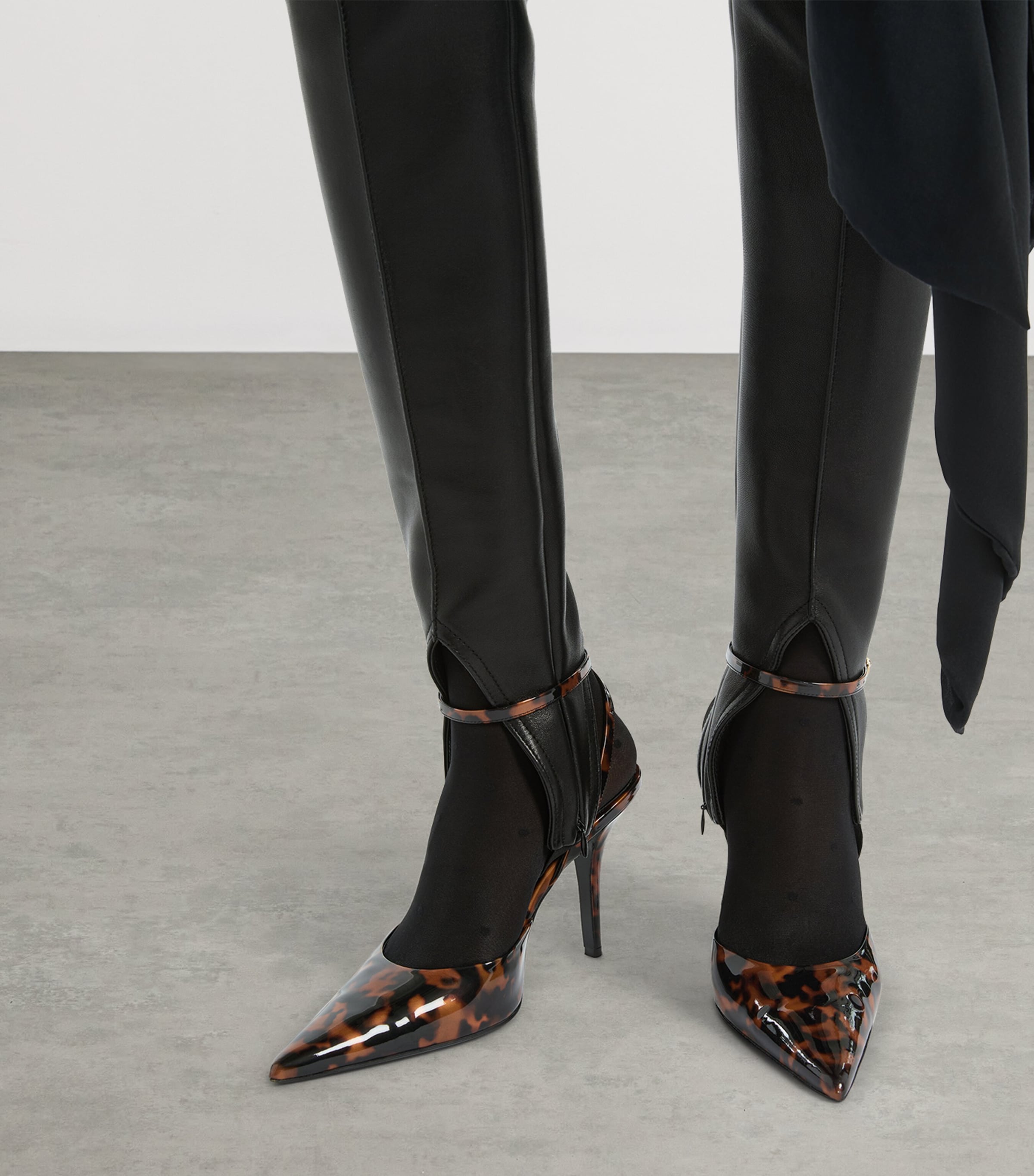 Balmain Leather Print Pumps Tartaruga Image 2