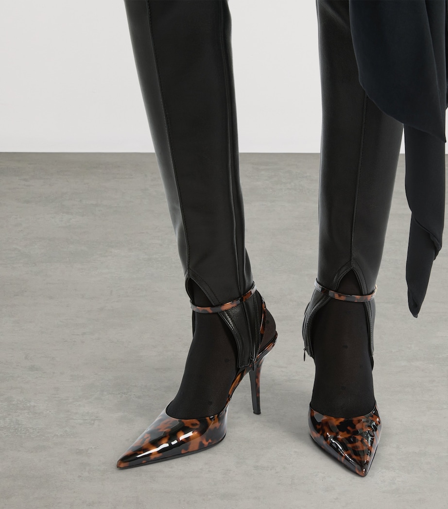 Balmain Leather Print Pumps Tartaruga Image 2