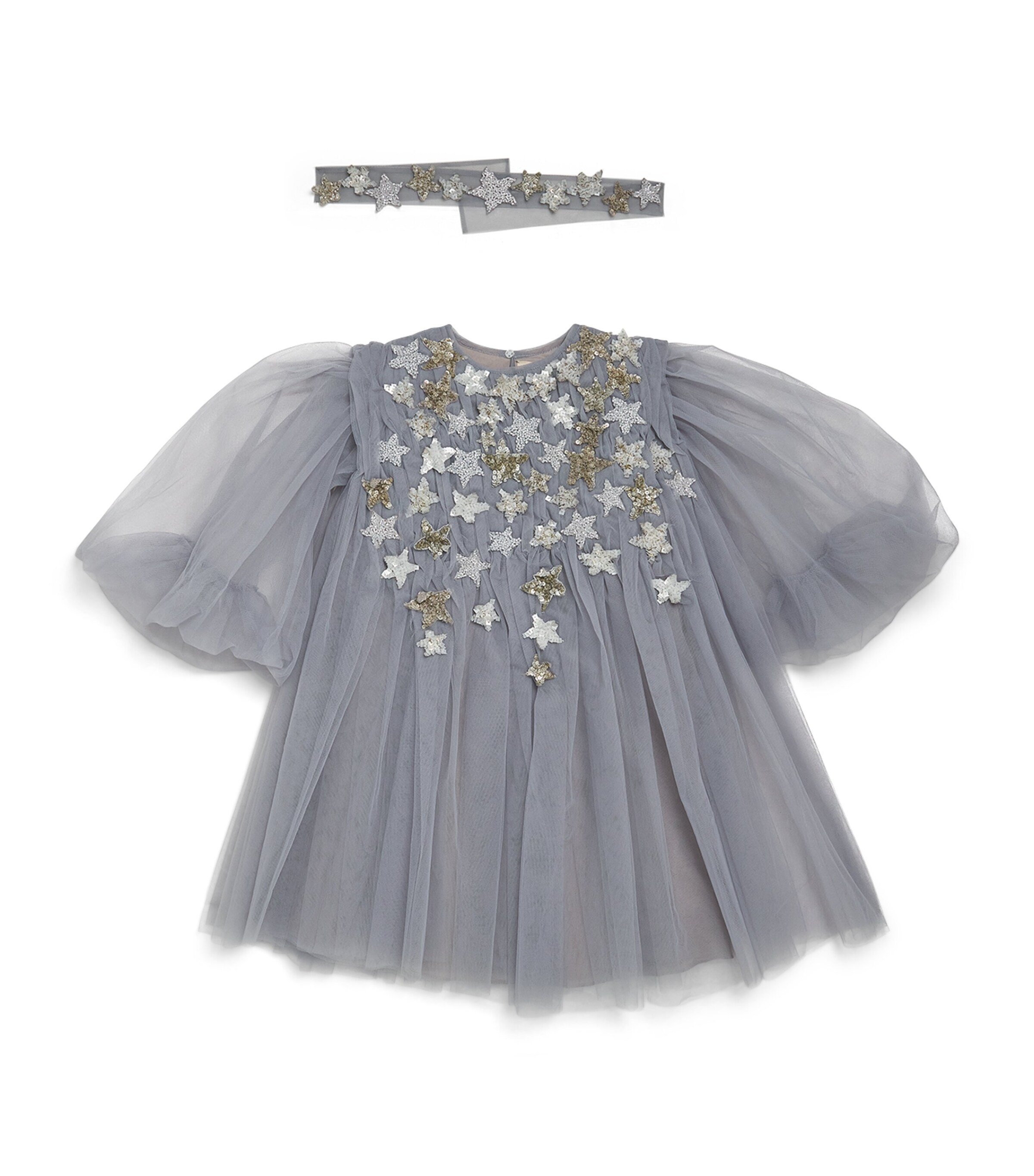 childrens grey dress Kids Grey Cotton Frock CF298 main image 0