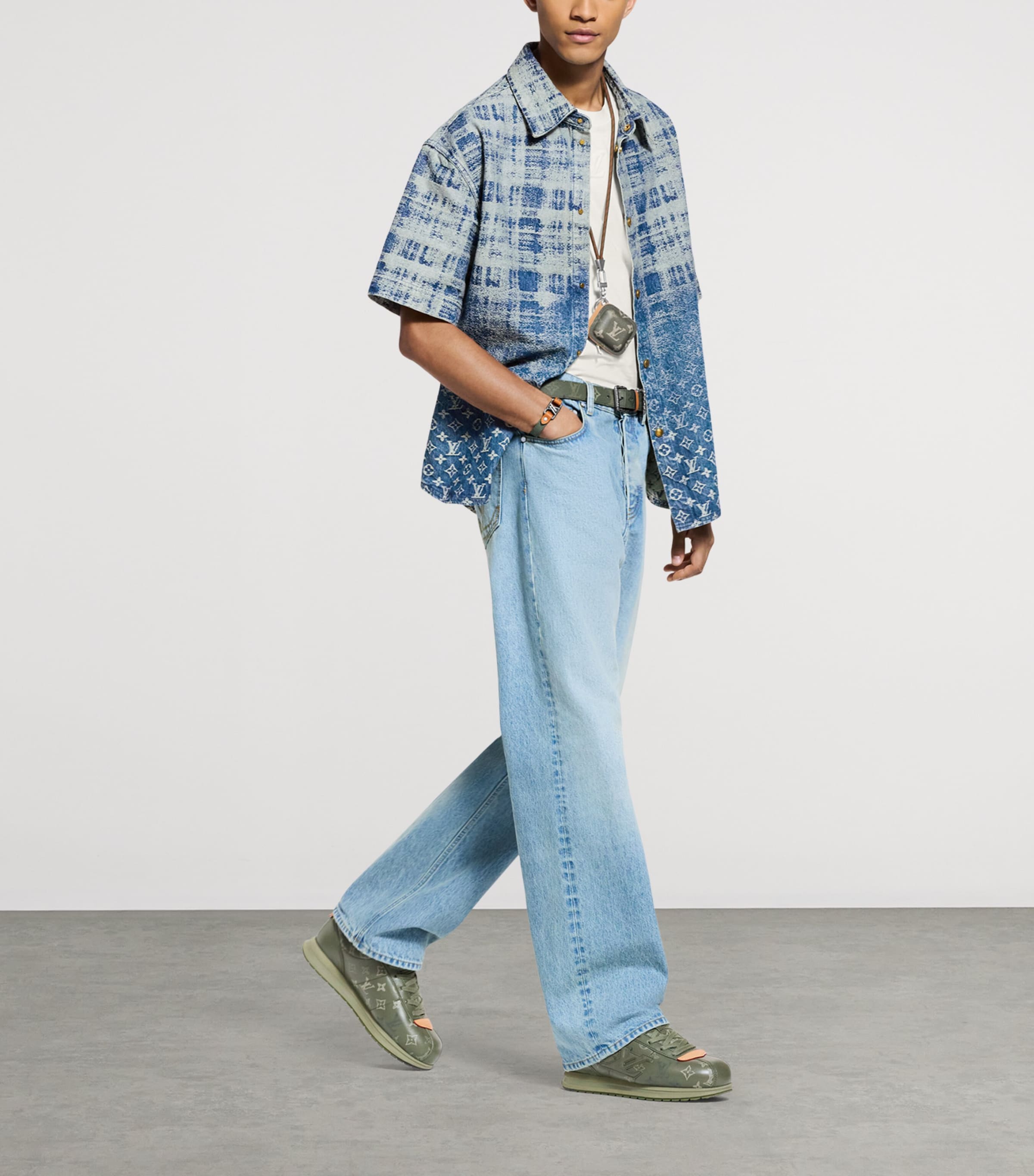 Leather Buttersoft Sneakers KHAKI GREEN Image 7