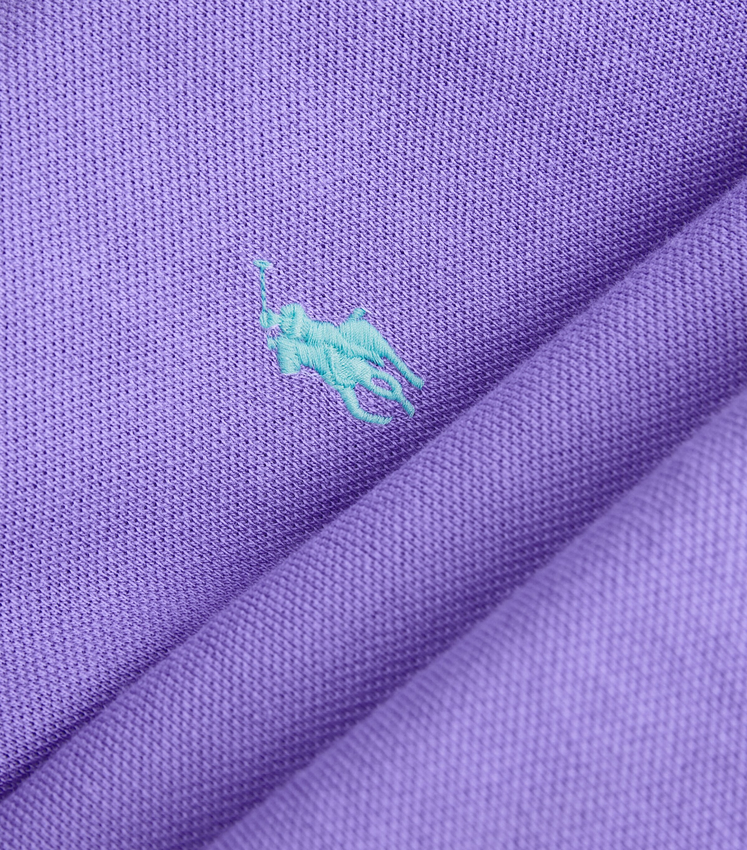 Polo Ralph Lauren Mens Cotton Mesh Custom-Fit Polo Shirt Cactus Purple Image 5