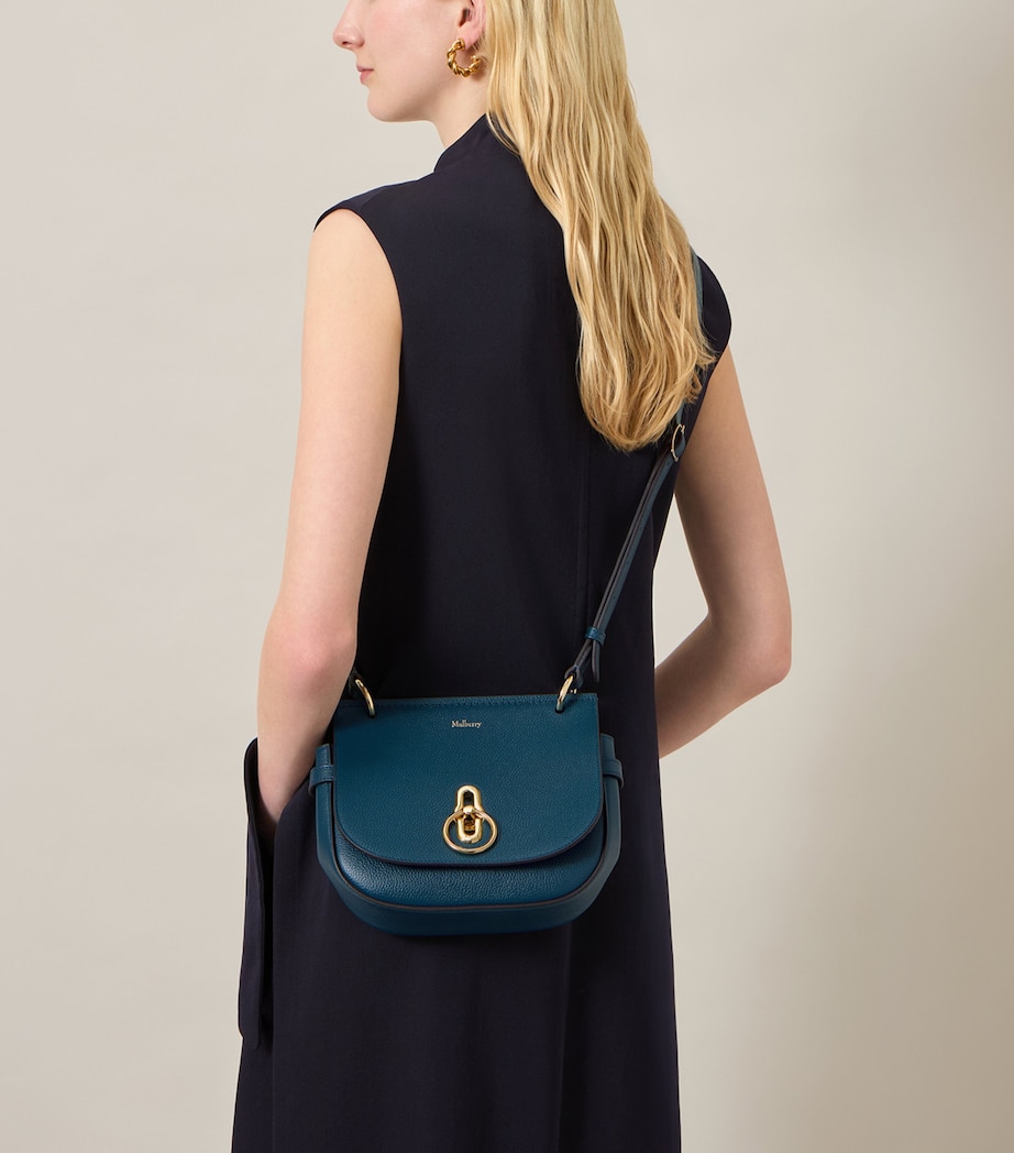 Mulberry Small Leather Amberley Satchel Cross-Body Bag Out Of The Blue Image 2