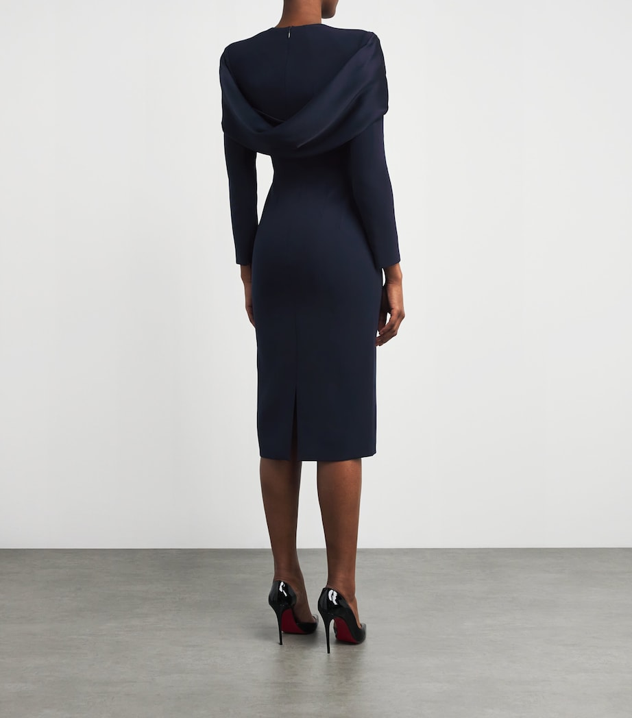 Satin Bow Penny Midi Dress 724 INK Image 3