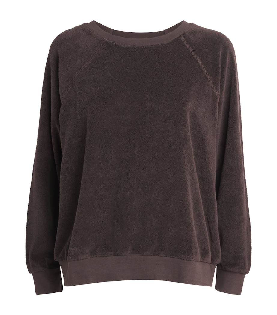 Suzie Kondi Womens Cotton-Blend Samos Sweatshirt Truffle Image 1