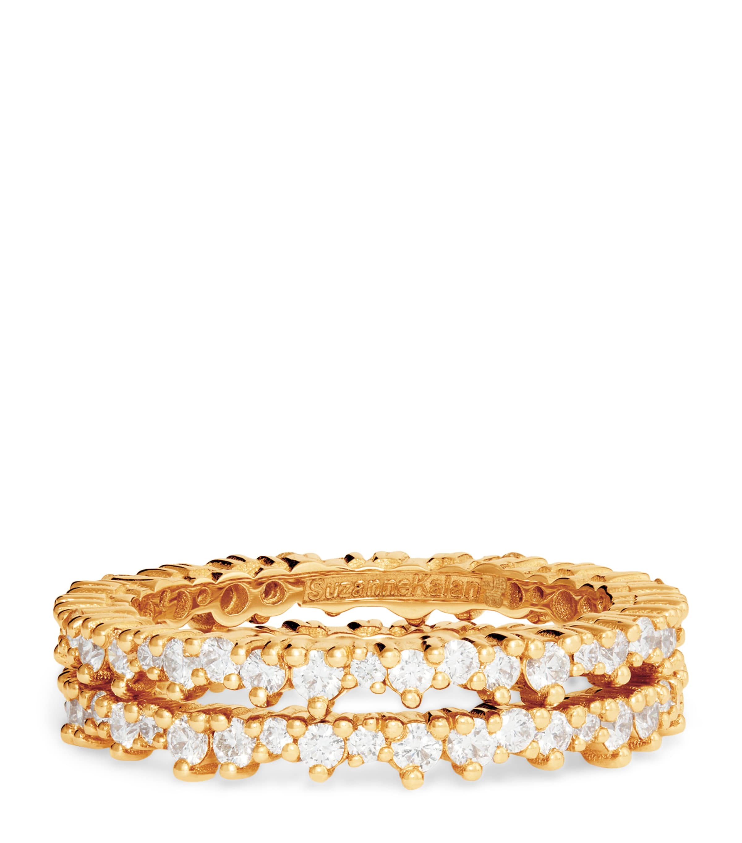 Suzanne Kalan Rose Gold And Diamond Tech Ring Jackets In Gold