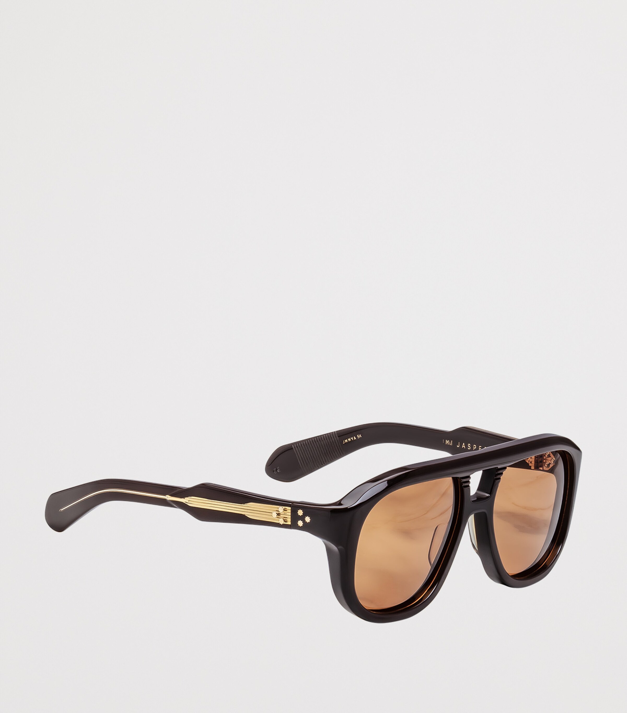 Jacques Marie Mage Silver Acetate Jasper Aviator Sunglasses