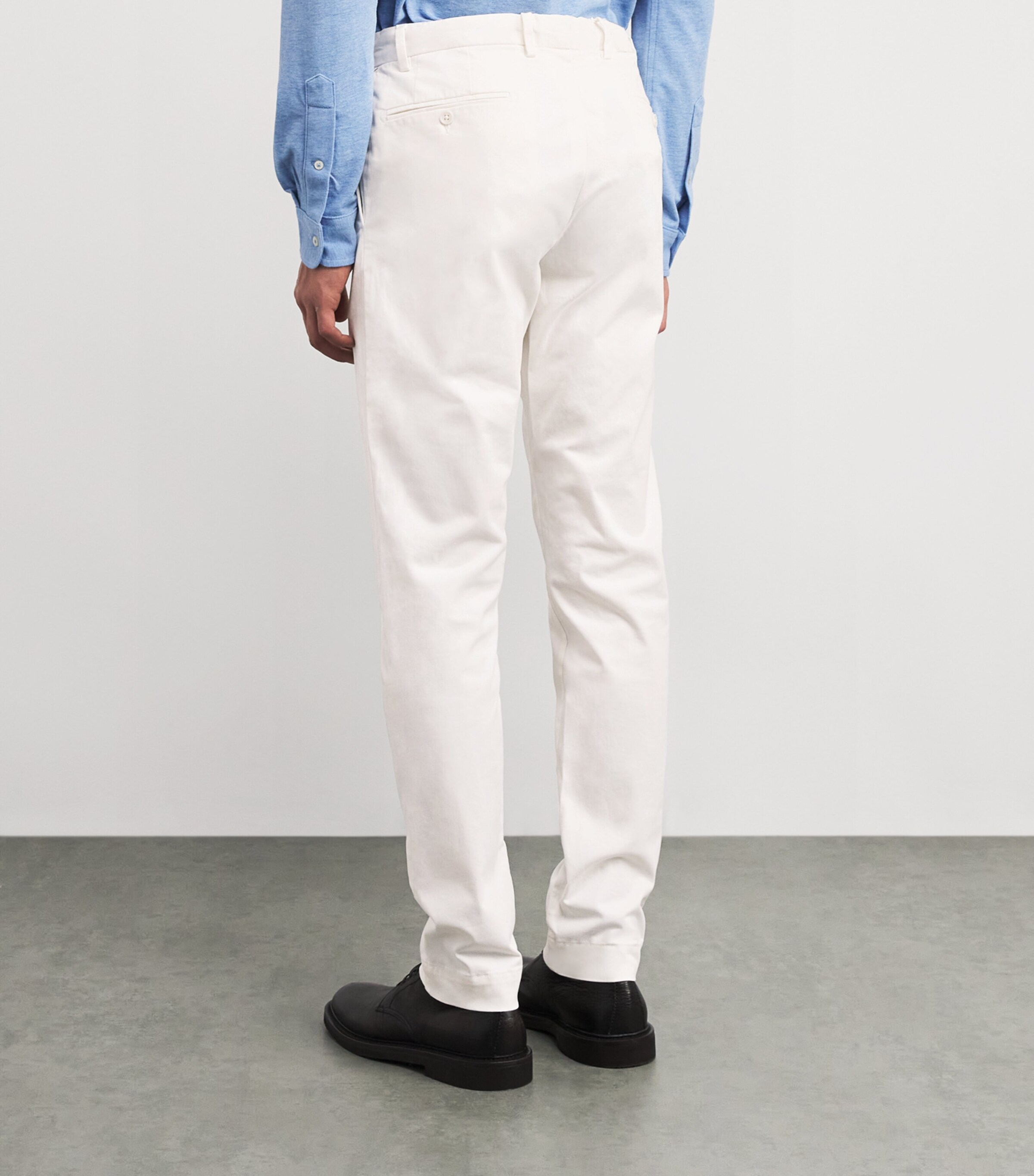 Stretch-Cotton Slim Chinos DECKWASH WHITE Image 4