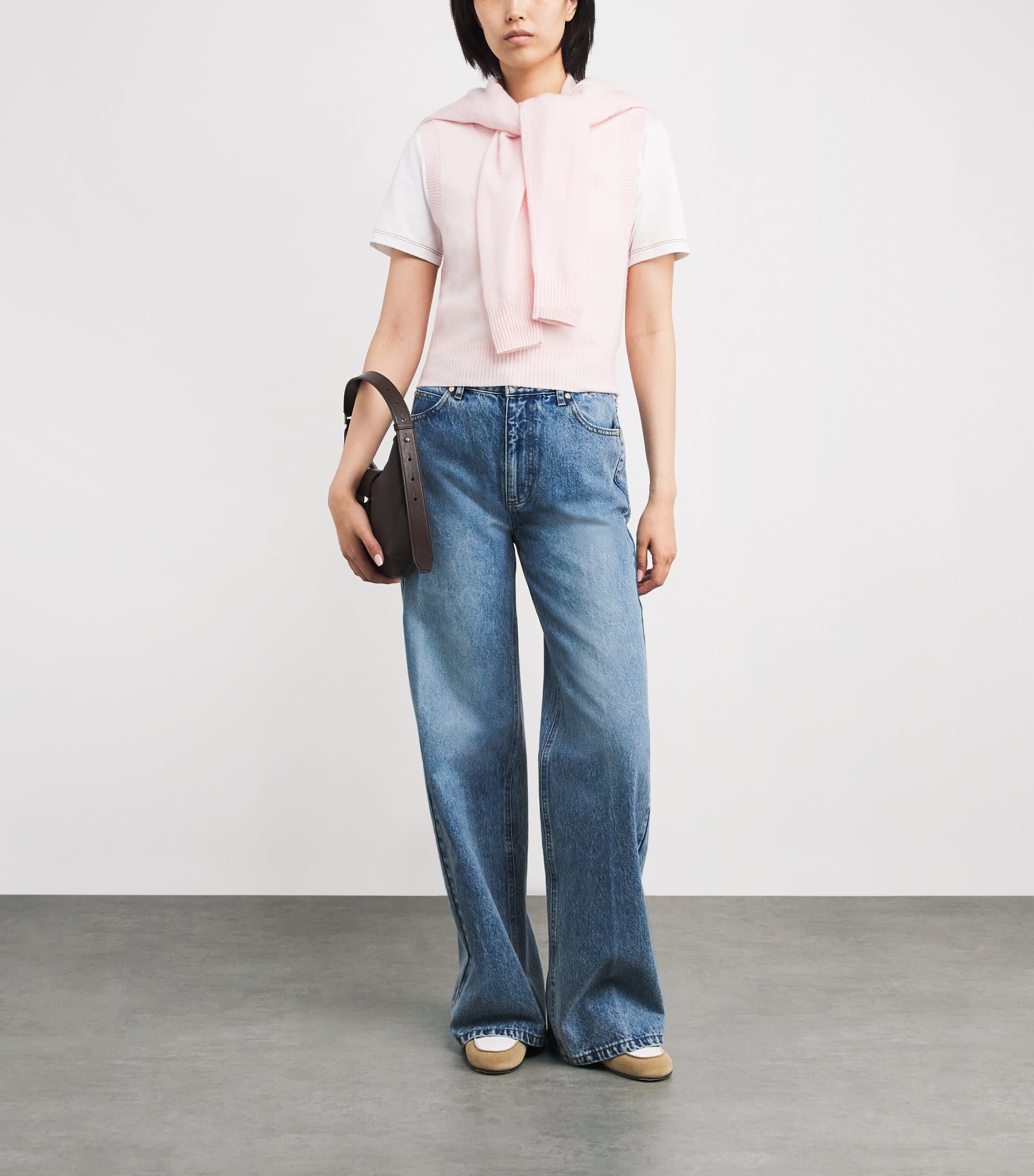 Sandro Paris Womens Wide-Leg Jeans Blue Jean Image 2