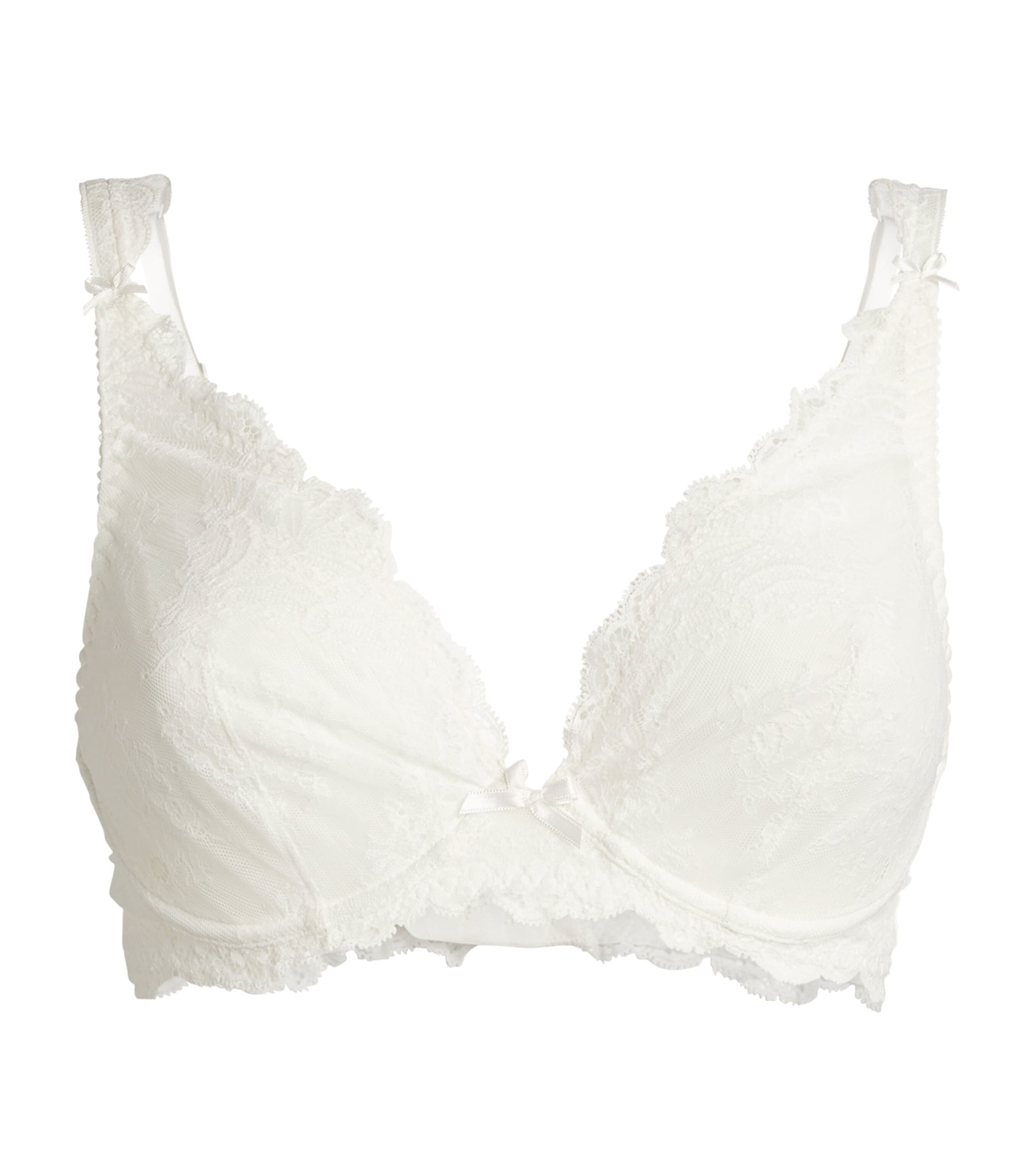 Aubade Danse Des Sens Moulded Stretch-lace And Mesh Bra In Opale