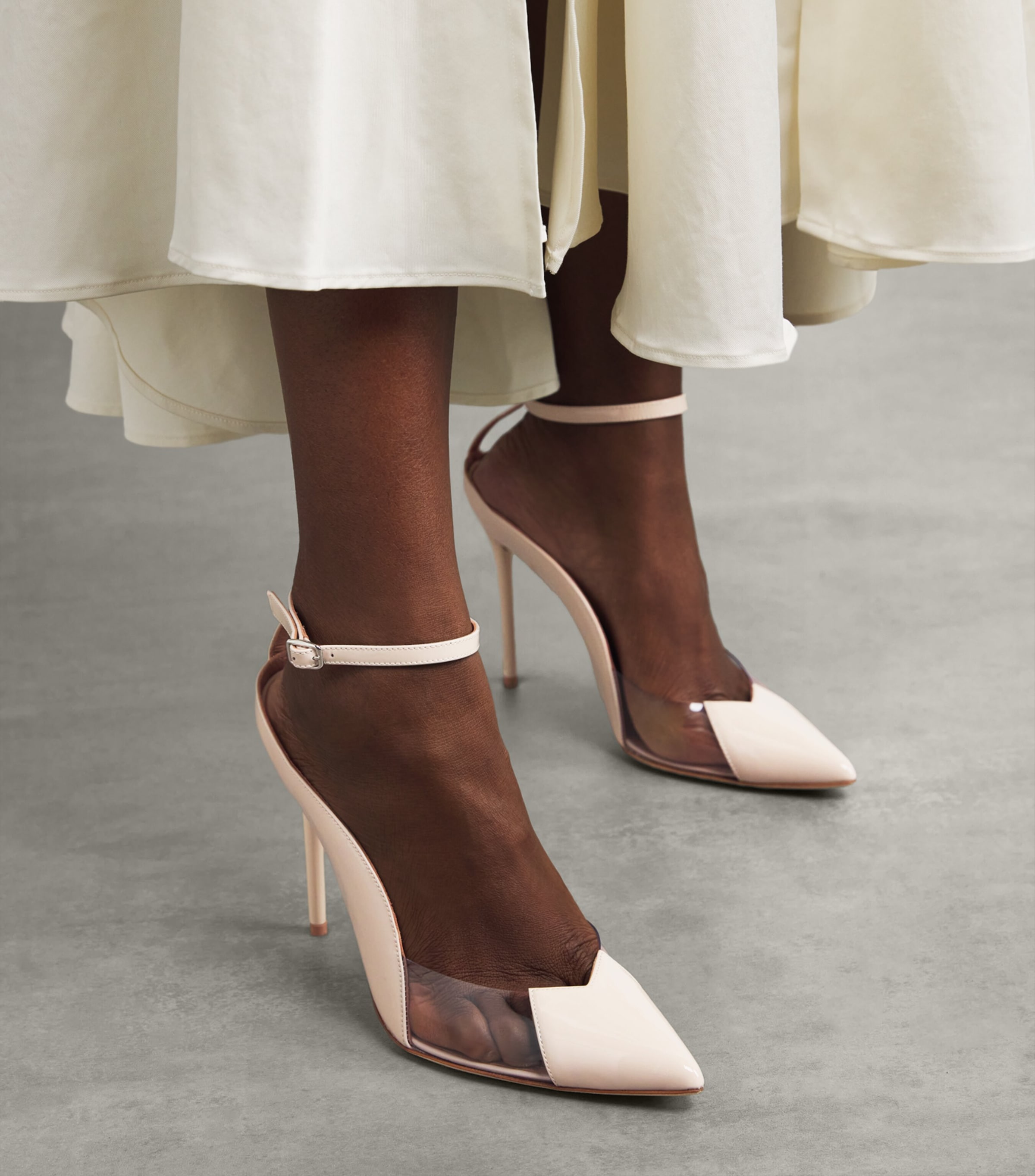 Leather Malia Pumps 100 SHELL Image 2