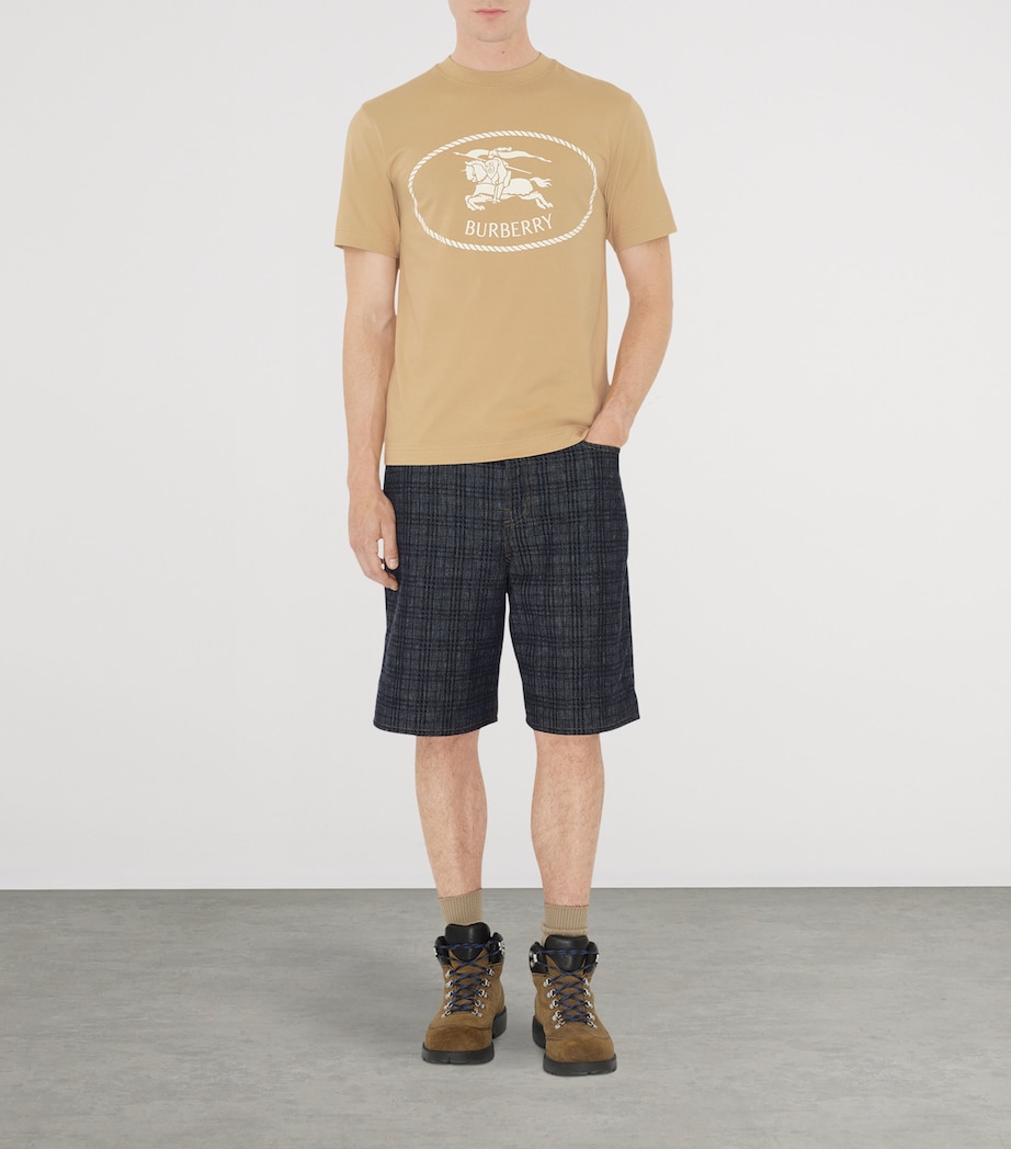 Cotton Knight Stamp T-Shirt FLAX Image 2