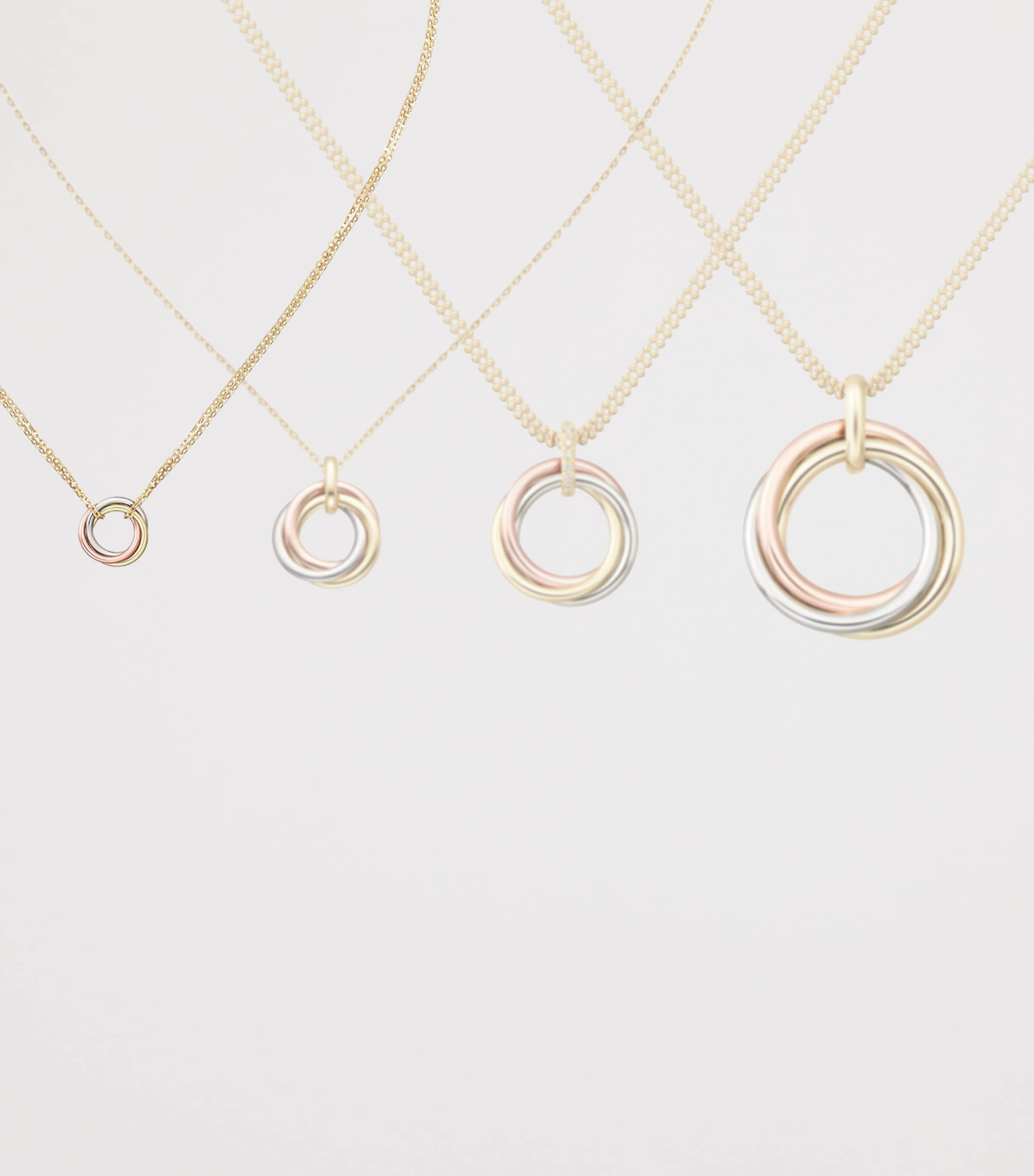 Mini Mixed Gold Trinity Necklace MIXED GOLD Image 6