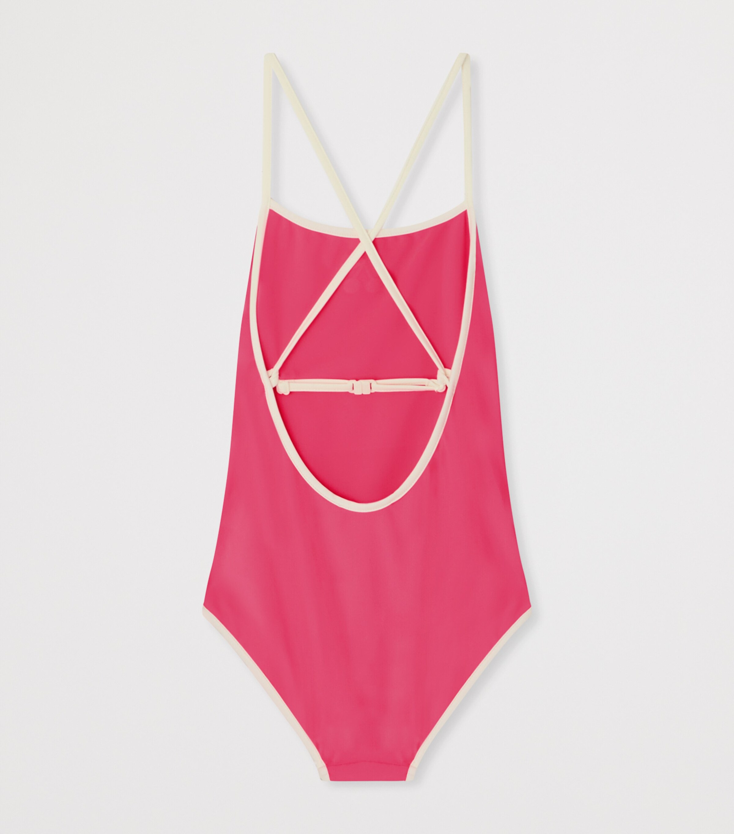 Bonpoint Cherry Logo Swimsuit (10-14 Years) Rose Fluo Image 2