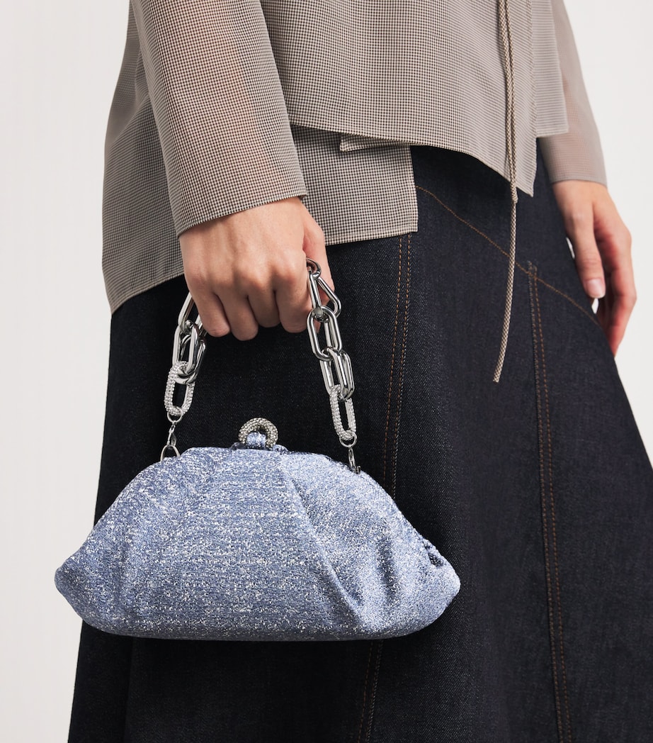 Denim Sparkle Gemma Clutch Bag SSKBL SPAKLE BLUE Image 2