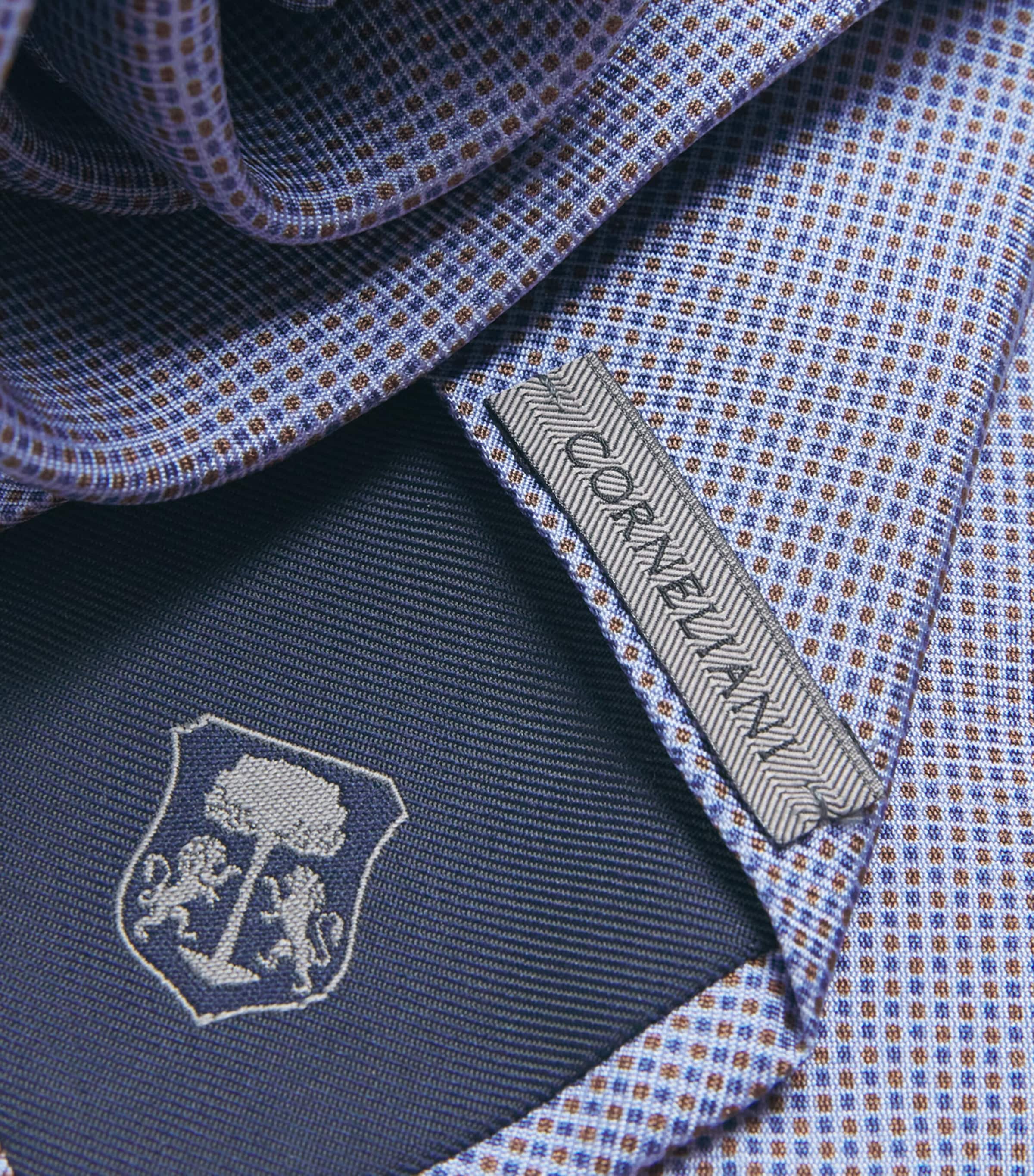 Corneliani Silk Patterned Tie Navy Blue Image 3
