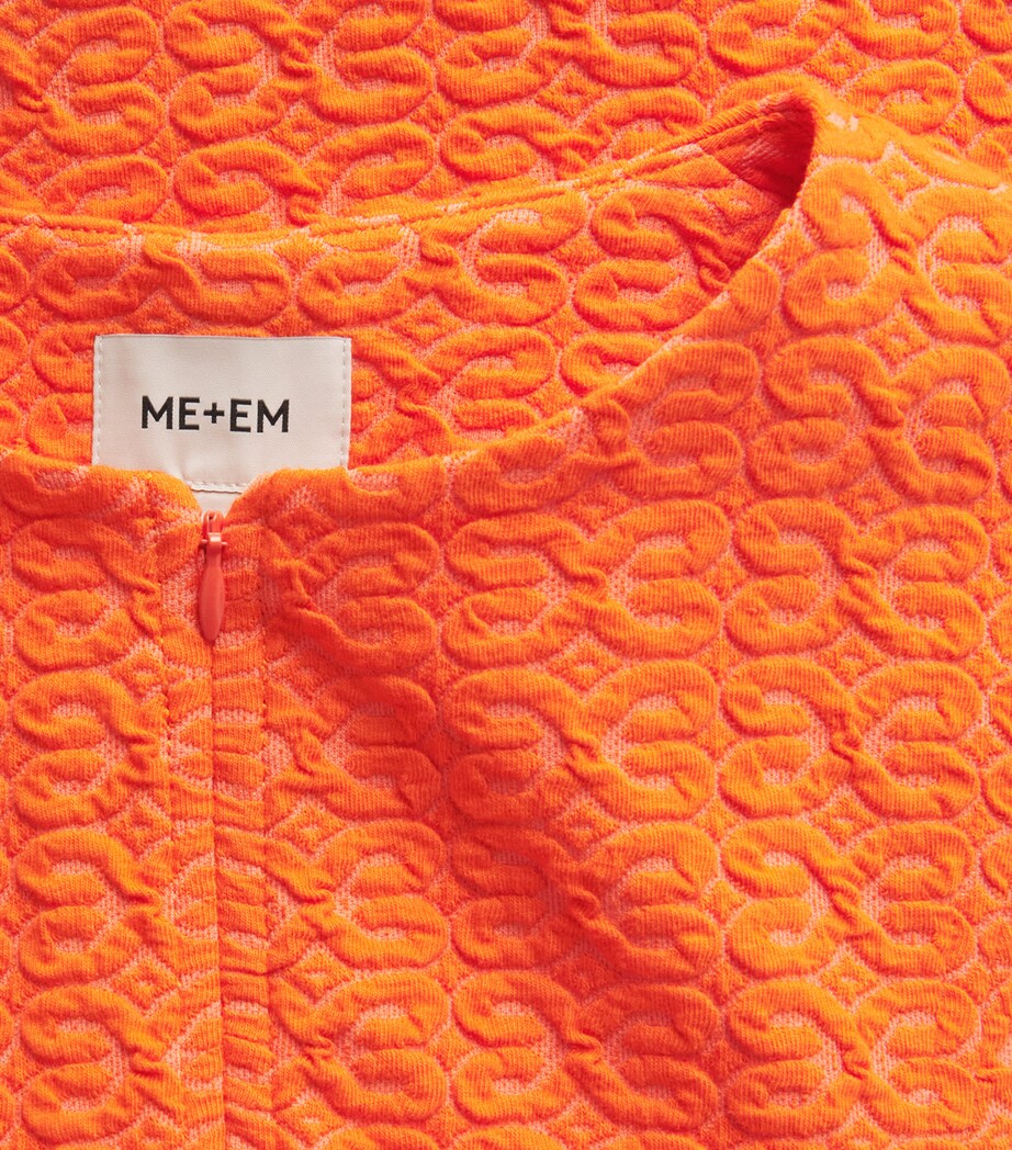 ME+EM Womens Curling Cross Midi Dress Tangerine Orange Image 6