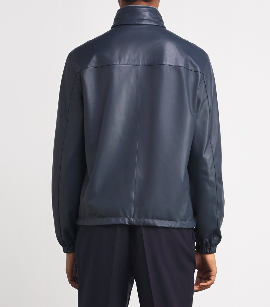 Lambskin Reversible Jacket 003 CHINA BLUE Image 4
