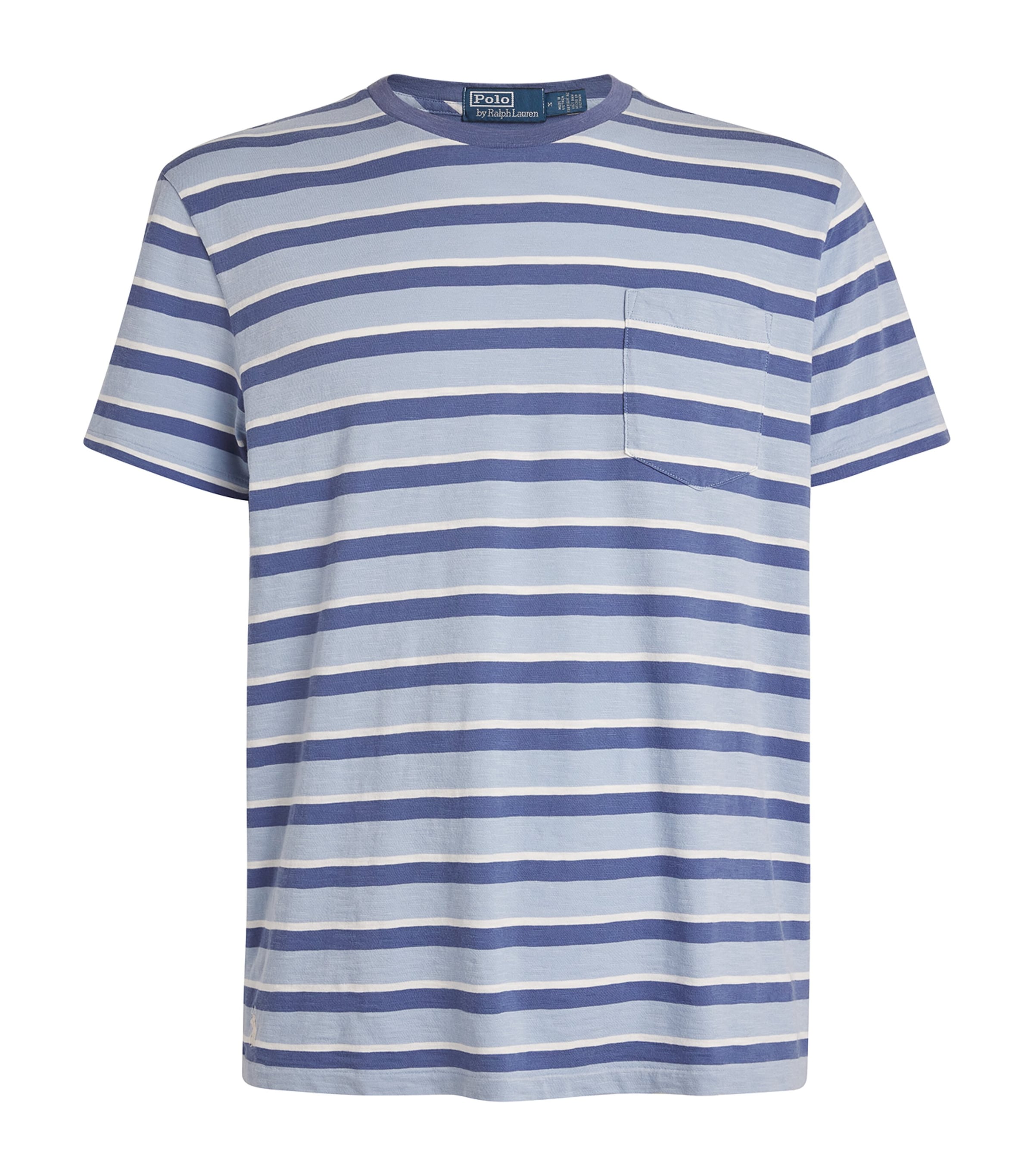 Polo Ralph Lauren Cotton Striped T-shirt In Blue