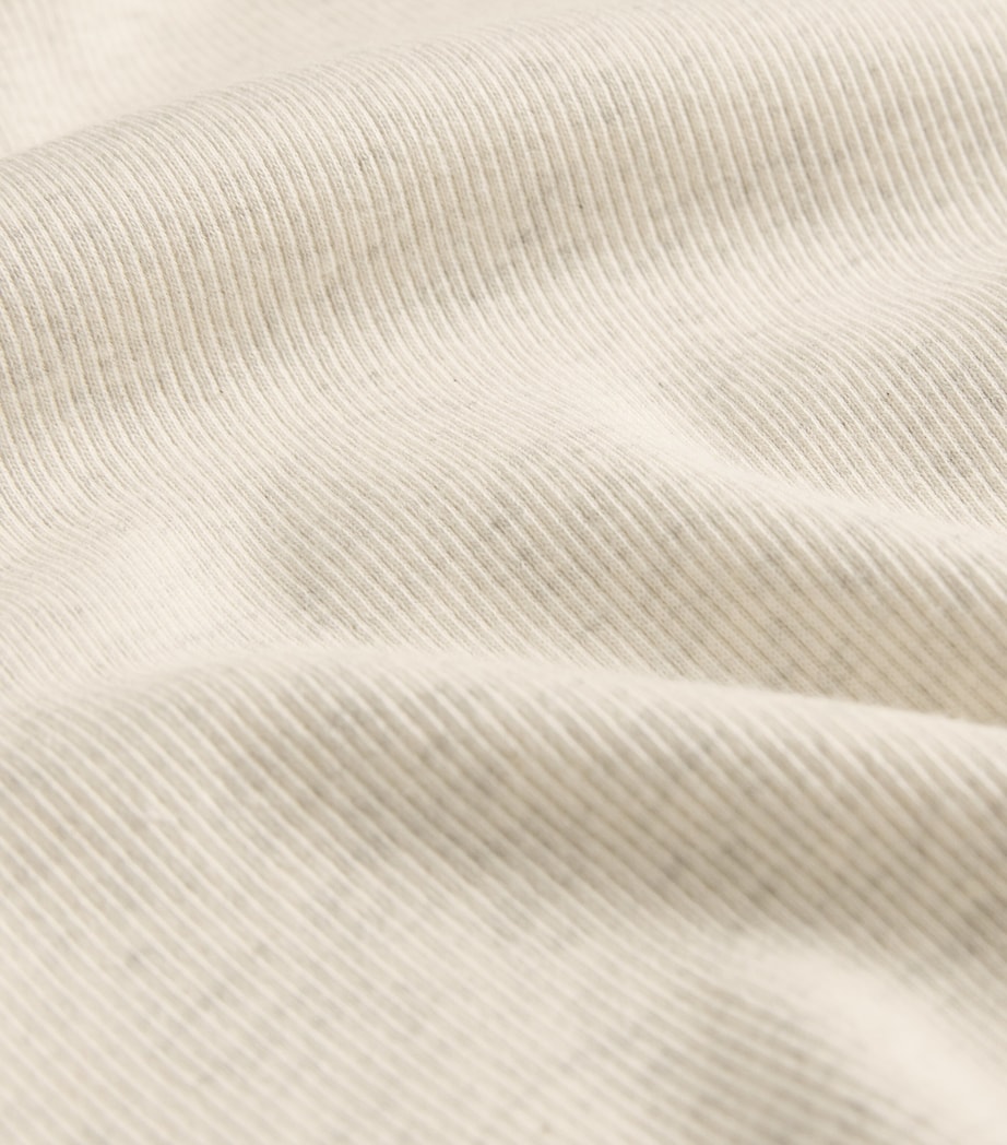 Cotton-Blend Ribbed Top CREAM MELANGE Image 5