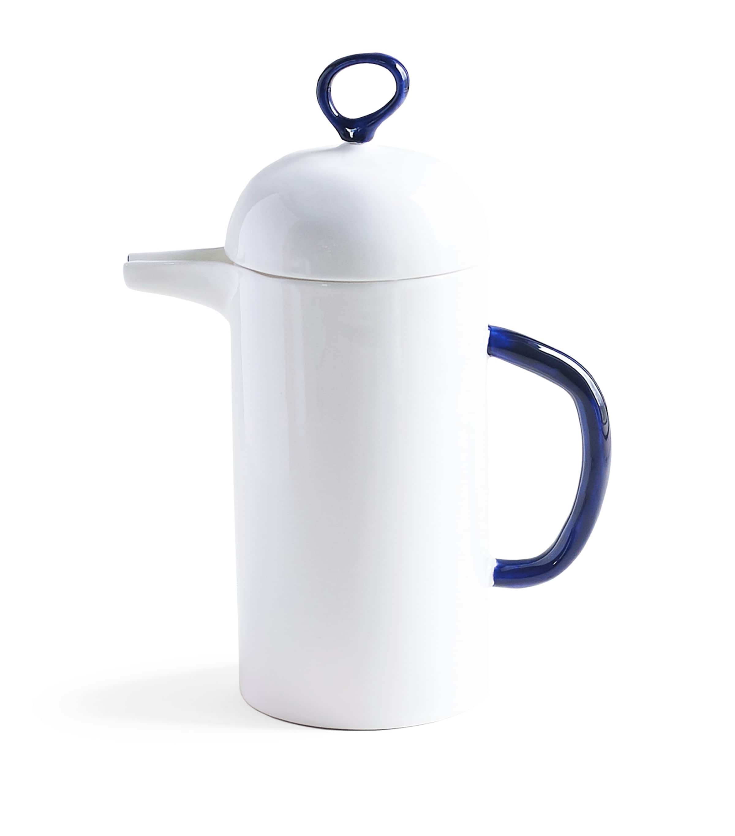 Feldspar Fine Bone China Cobalt Cafetière In White