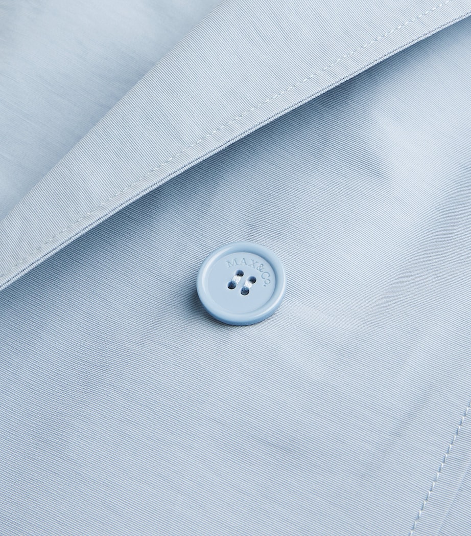 Double-Breasted Trench Coat LIGHT BLUE Image 5