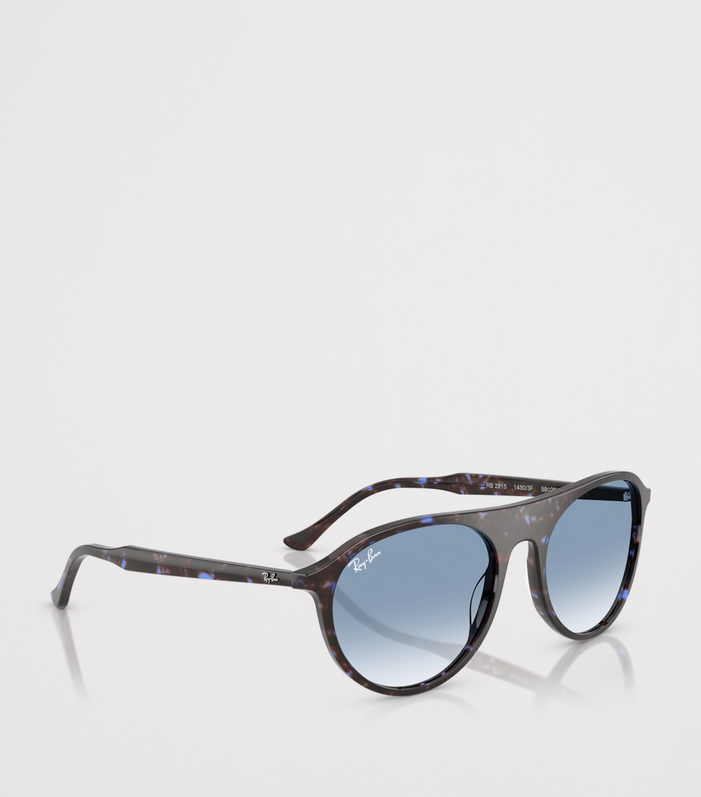 Ray-Ban RB2215 Rounded Square Sunglasses Blue Image 6