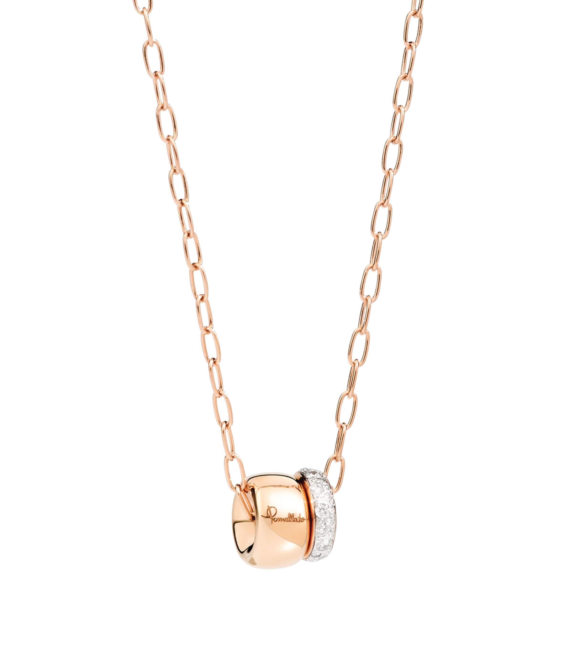 Pomellato Rose Gold And Diamond Iconica Necklace