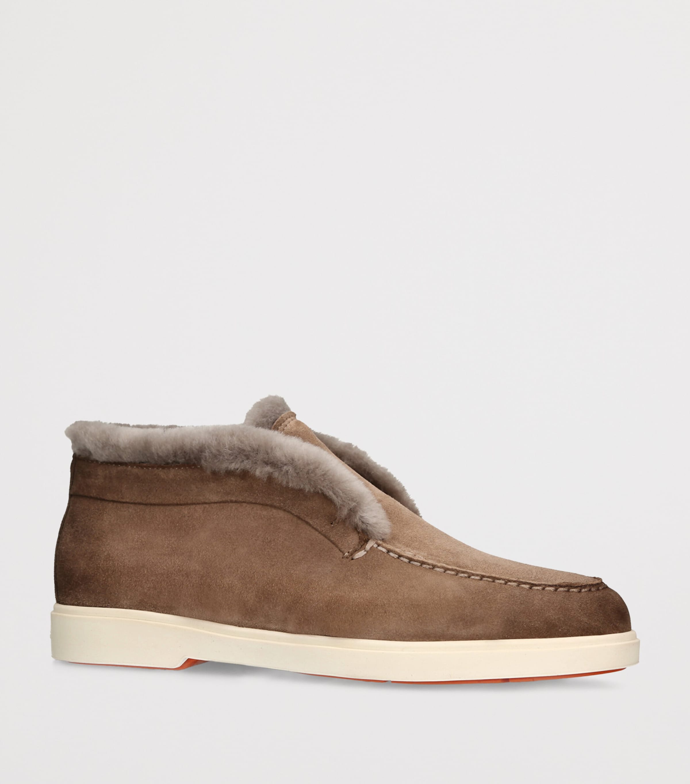 Santoni Suede Fortune Ankle Boots Rust Comb Image 2