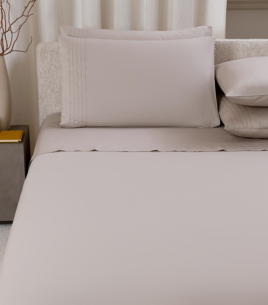 Frette Cotton Lush Ajour King Flat Sheet Set (270cm x 320cm) Greige Image 2