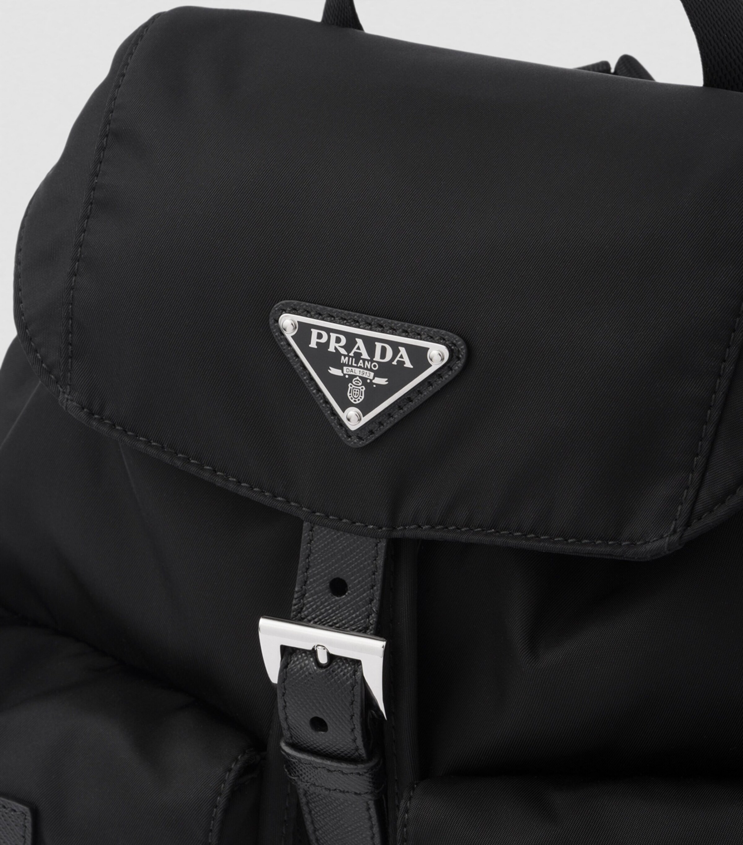 Prada black backpack deals