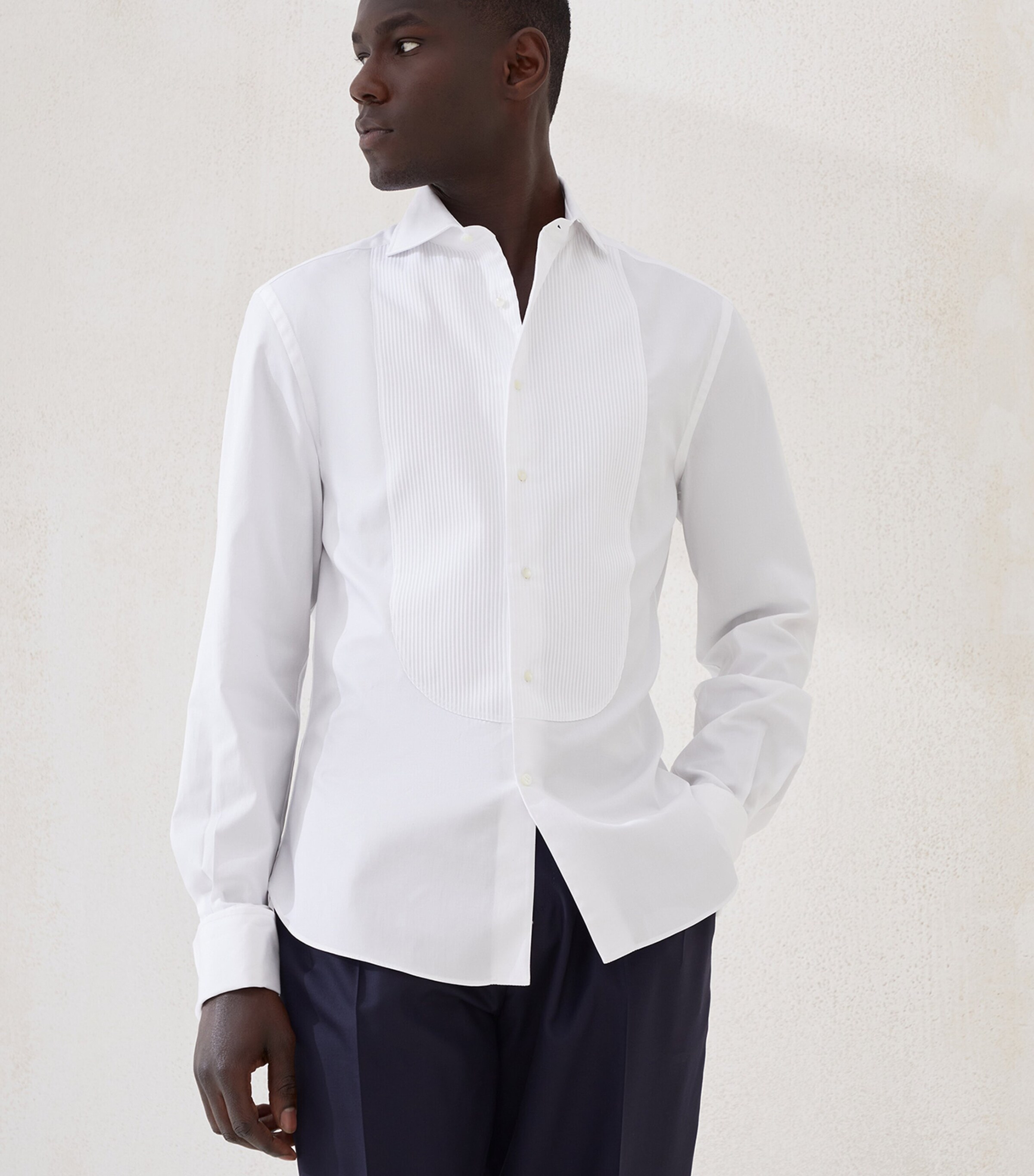 Sea Island Cotton Slim Tuxedo Shirt CCB50 Image 2