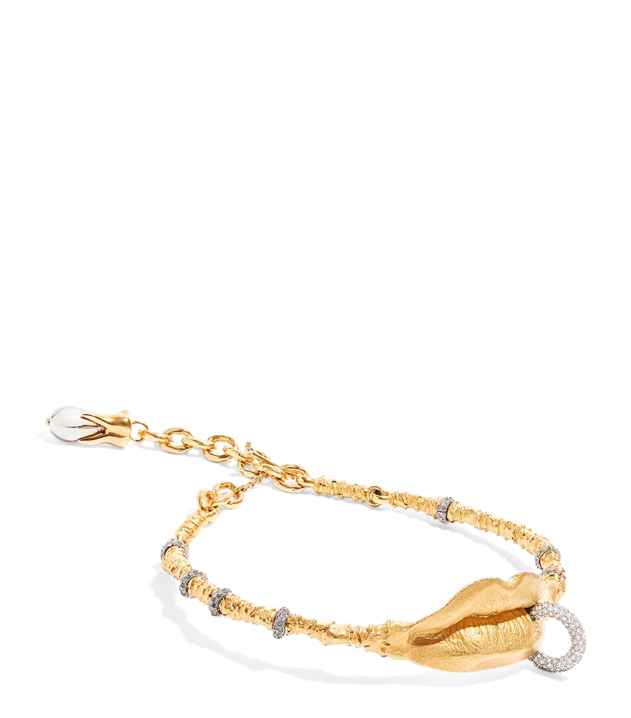 Lips Choker Necklace 001GOLD Image 1