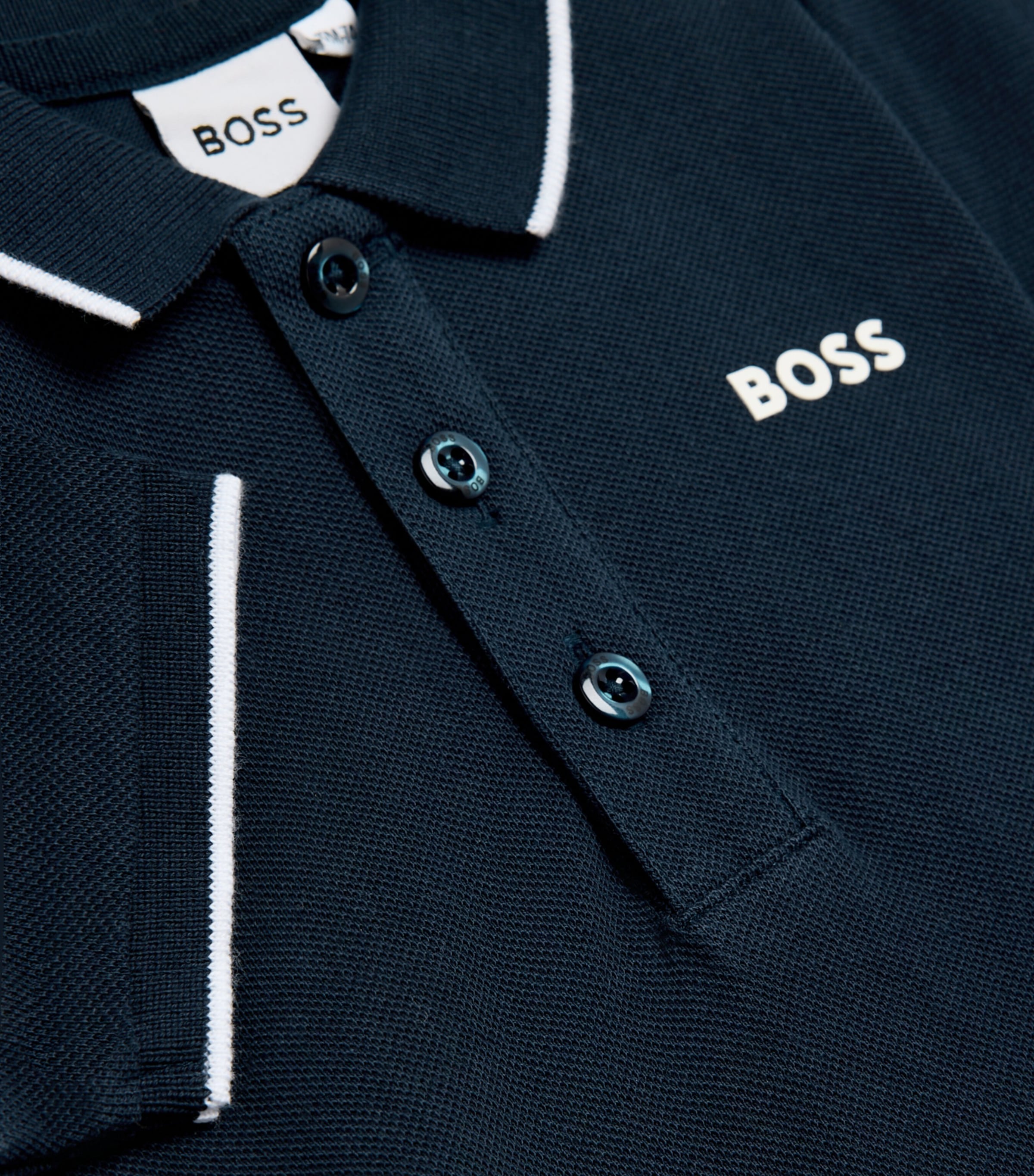 Cotton Logo Polo Shirt (3 Months -3 Years) NAVY Image 2