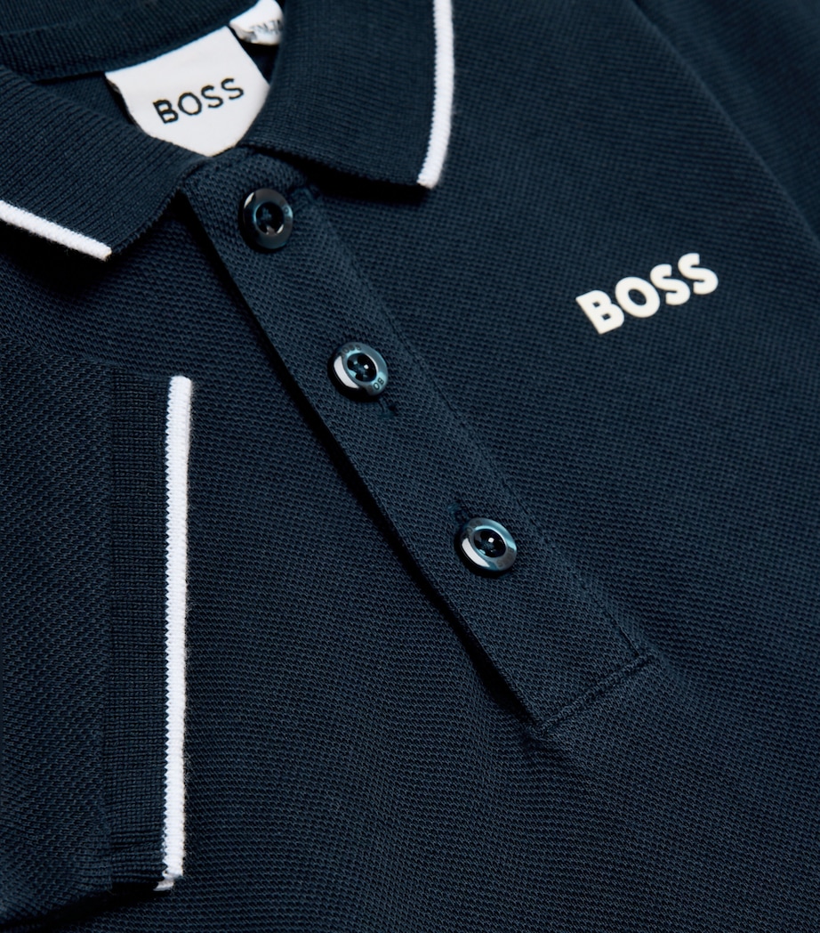 Cotton Logo Polo Shirt (3 Months -3 Years) NAVY Image 2