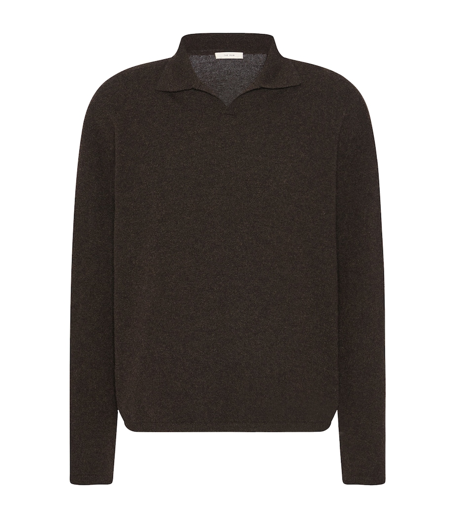 Franz Cashmere Polo Sweater BROWN MELANGE Image 1
