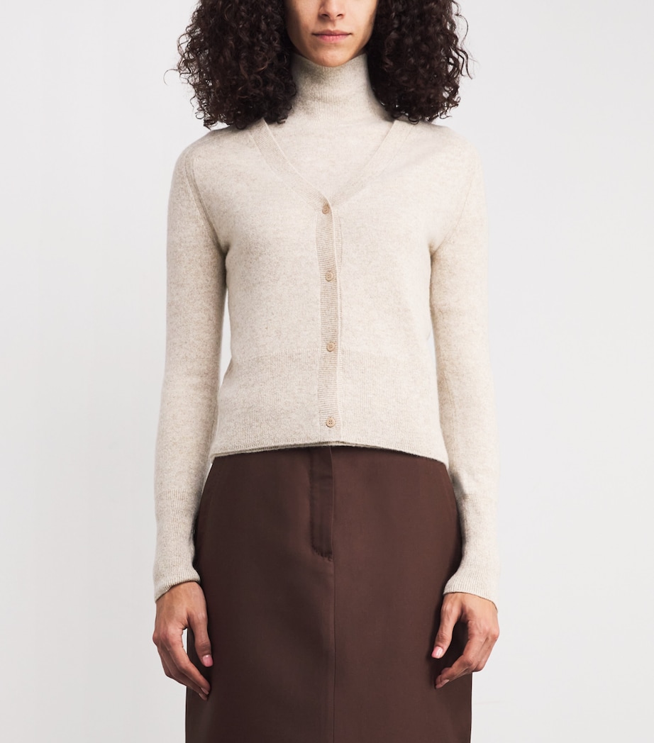 Cashmere Keane Cardigan POWDER Image 3