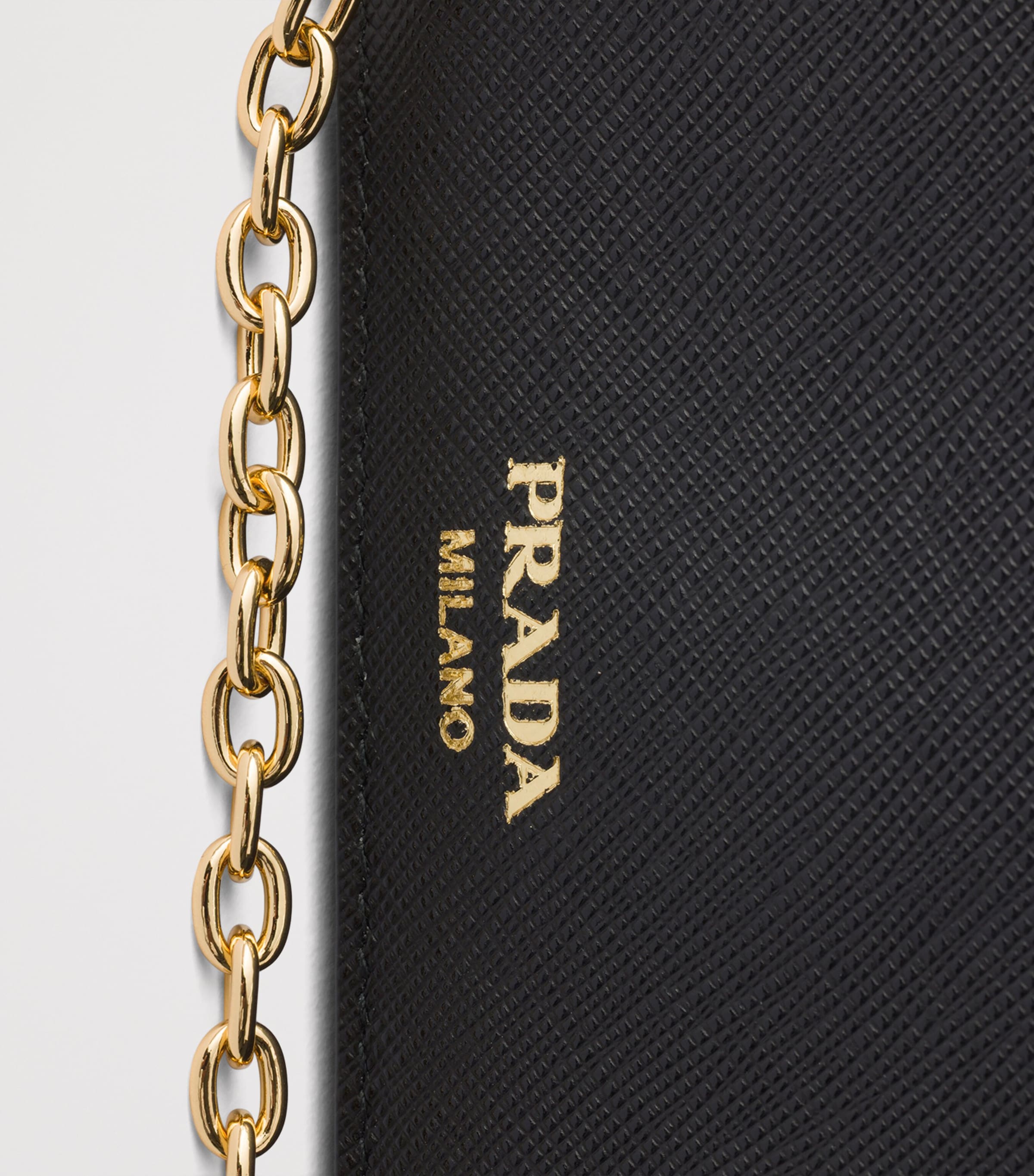 Prada Mini Saffiano Leather Cross-Body Bag Black Image 5