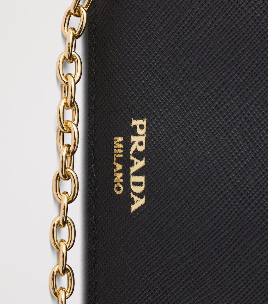 Prada Mini Saffiano Leather Cross-Body Bag Black Image 5