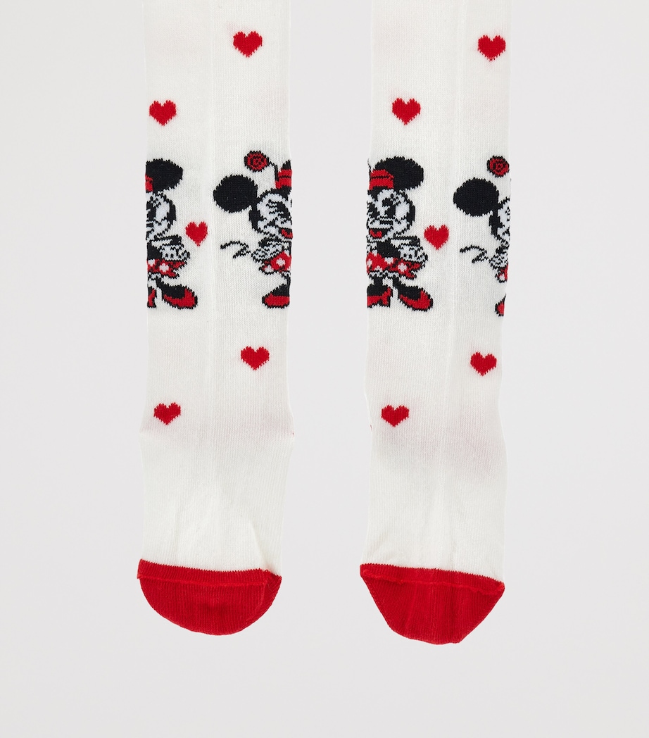 Coton-Blend Minnie Heart Tights (3-36 Months) PANNA+RUBINO Image 3