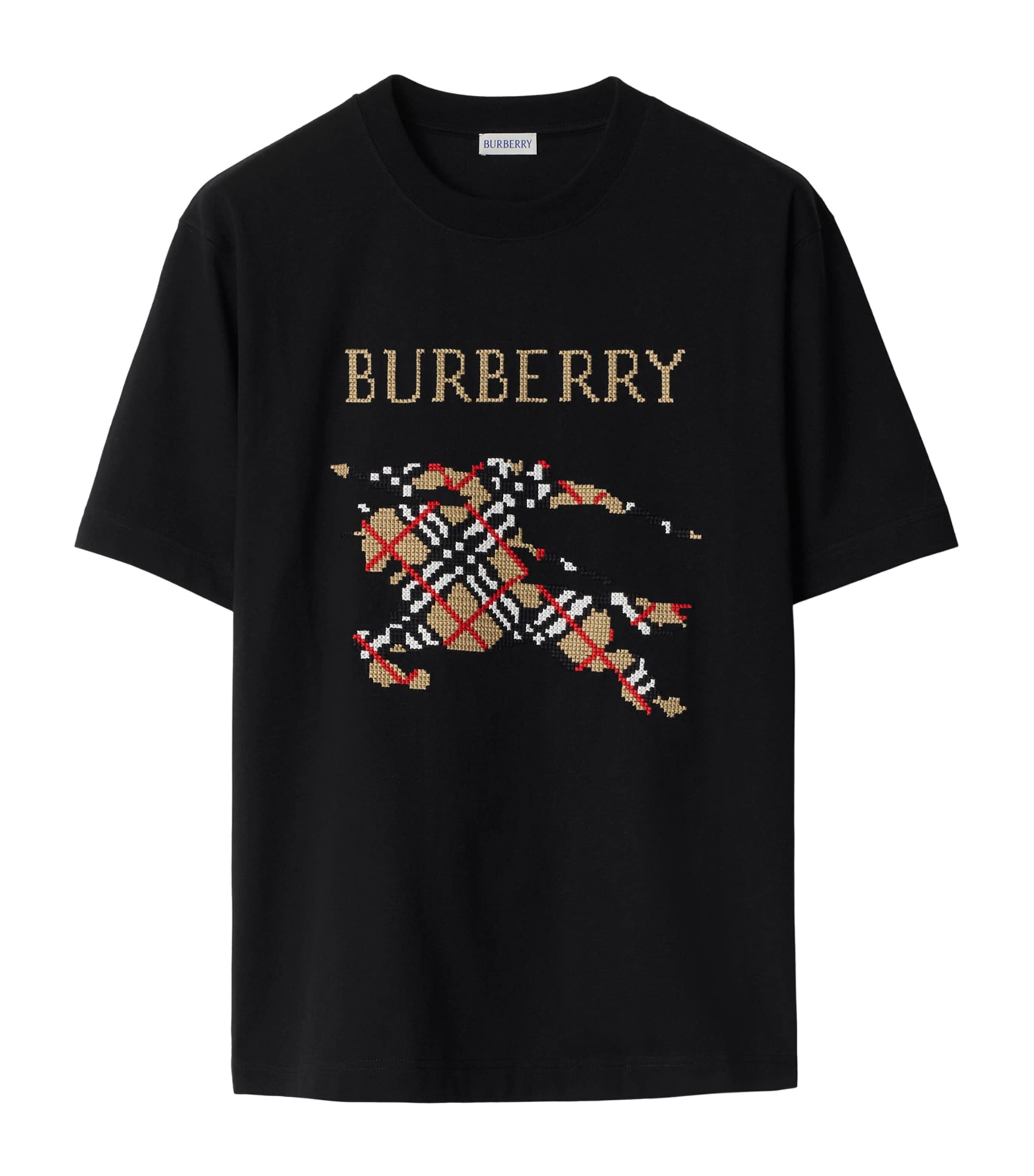 Burberry Black Check EKD-Print T-Shirt | Harrods US