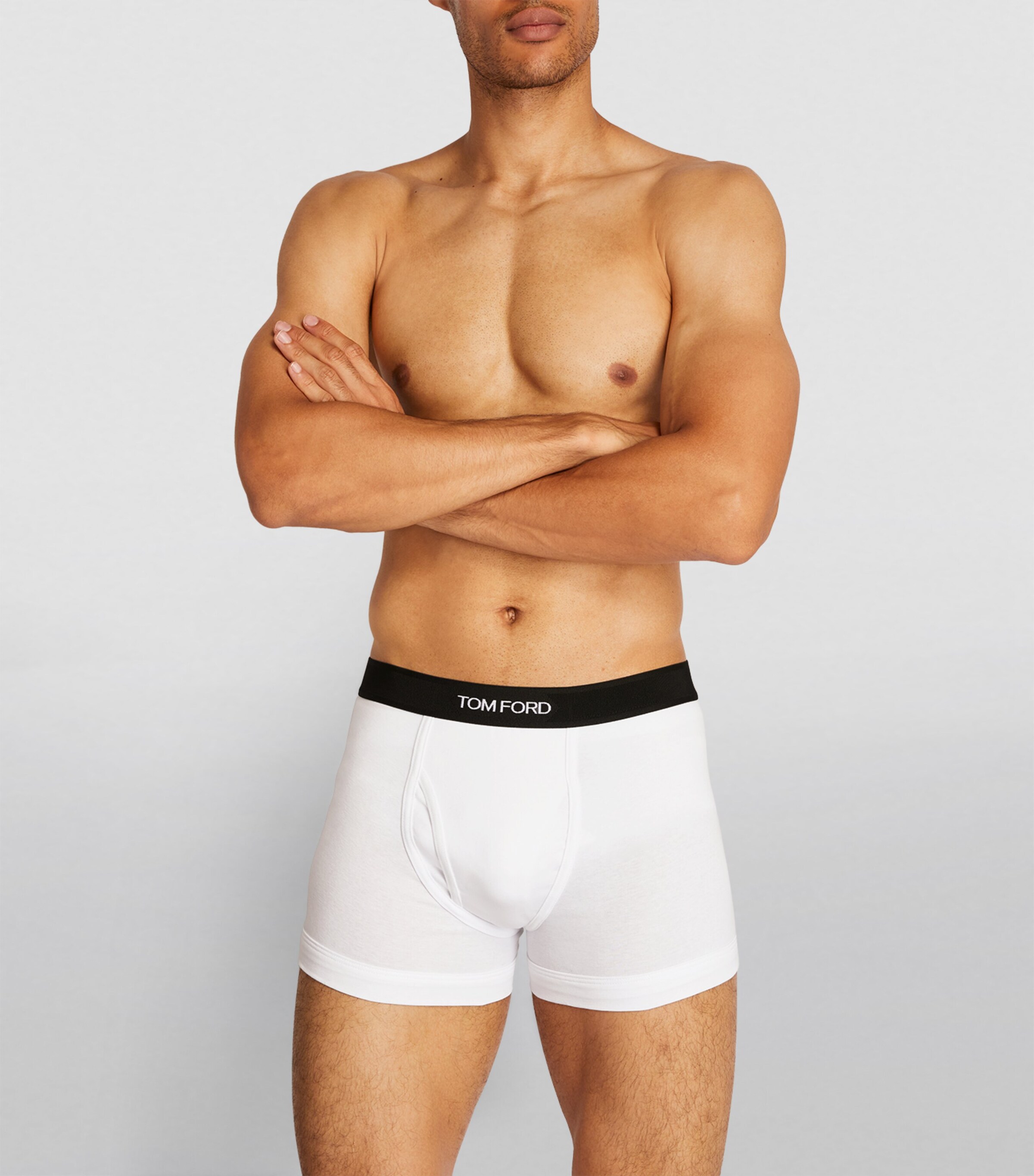Cotton-Stretch Logo Trunks (Pack of 2) 100 WHITE Image 7