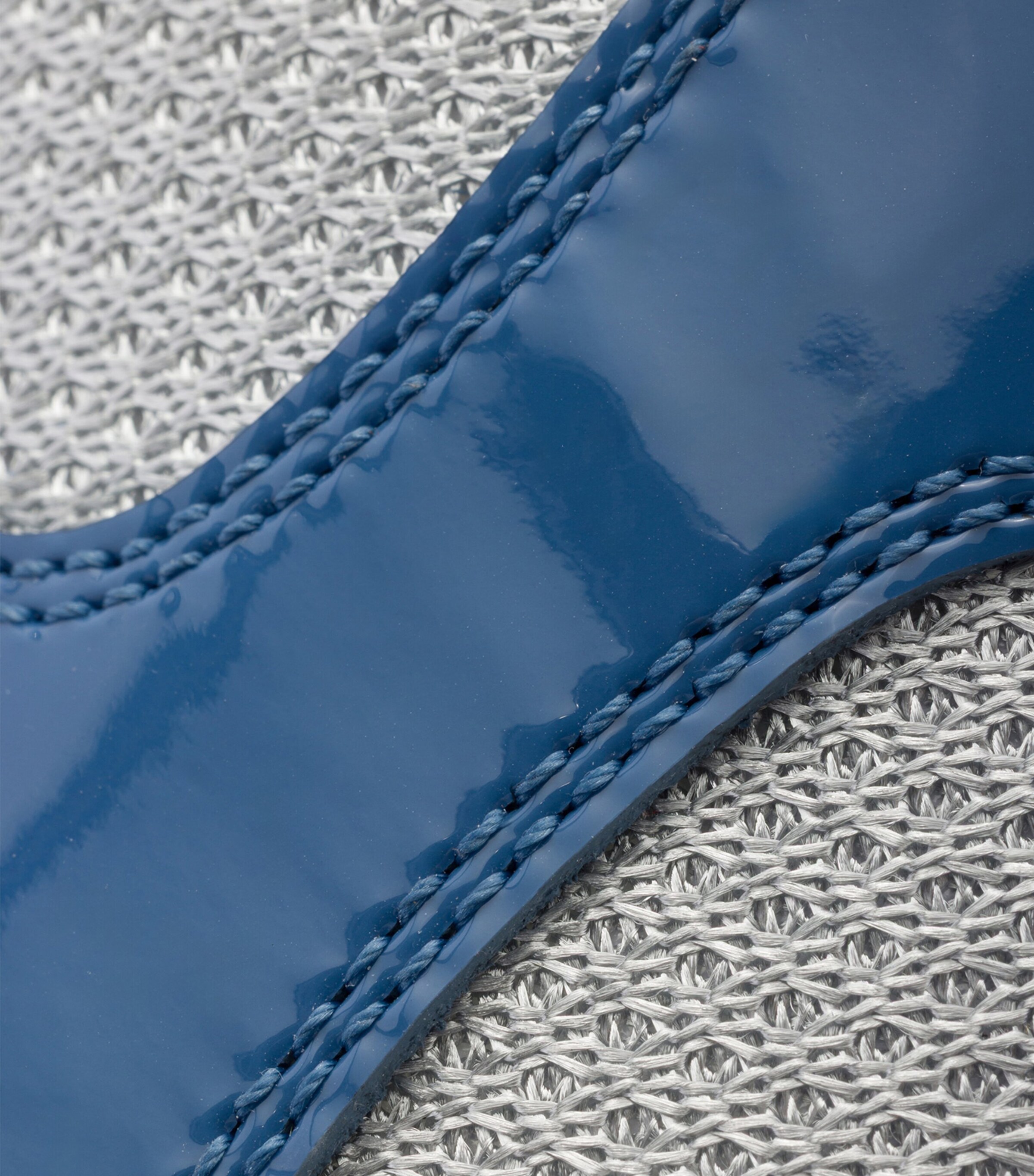 Prada Patent Leather-Mesh America's Cup Sneakers Blue Image 6